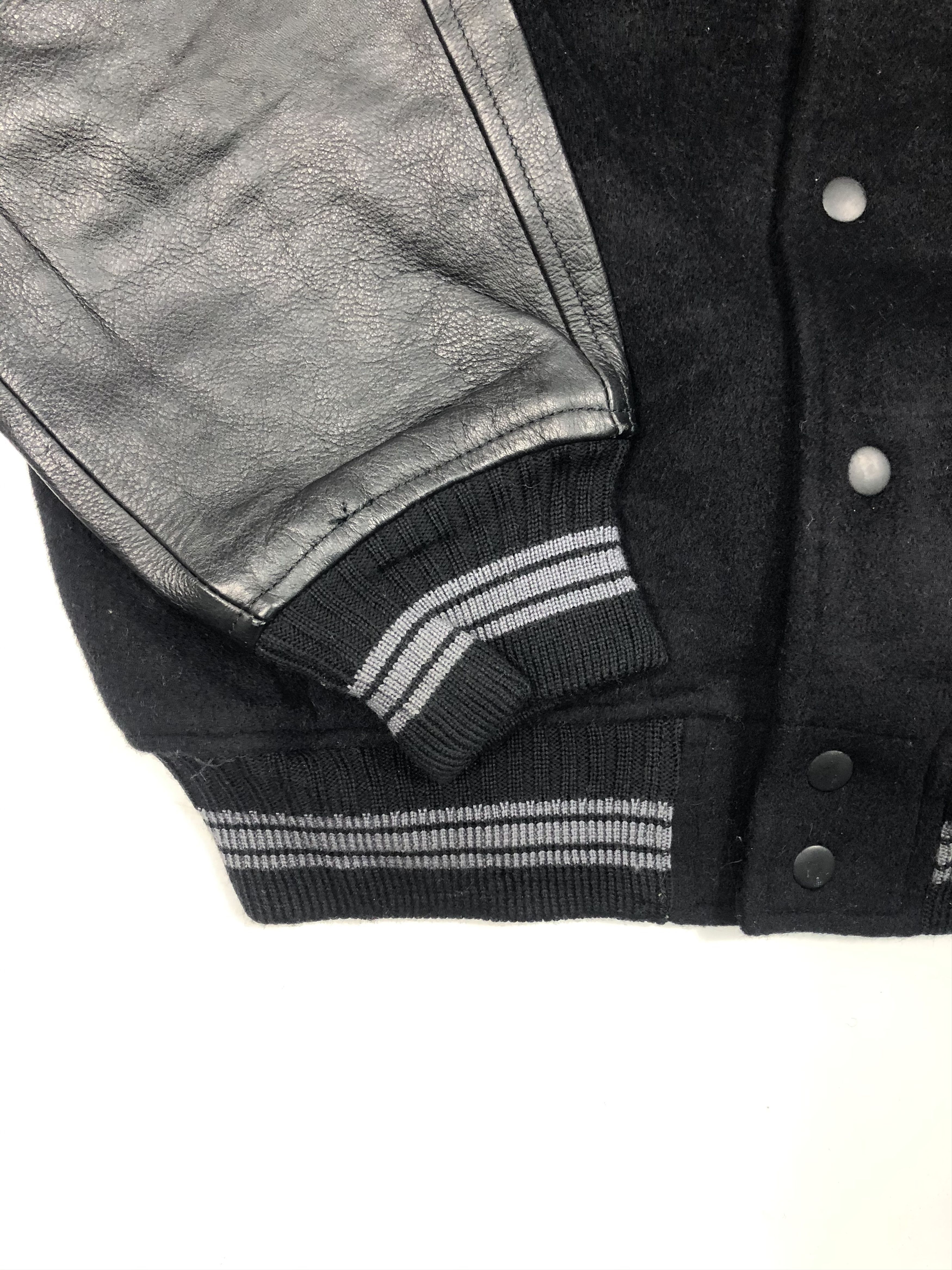 Japanese Brand Vintage 80s Machope Pursuit Varsity Jacket Leather V0086 Size US M / EU 48-50 / 2 - 2 Thumbnail