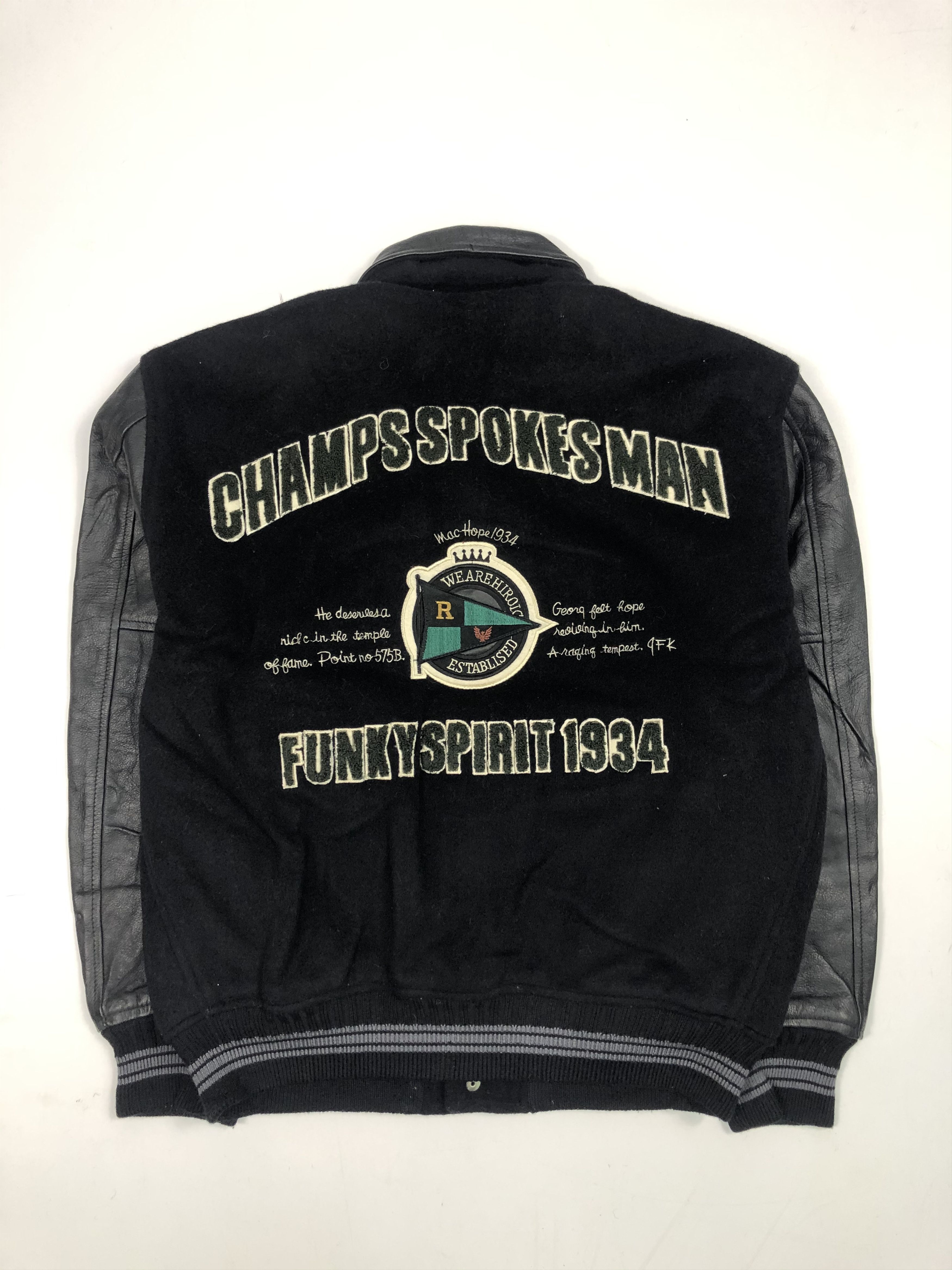 Japanese Brand Vintage 80s Machope Pursuit Varsity Jacket Leather V0086 Size US M / EU 48-50 / 2 - 5 Thumbnail