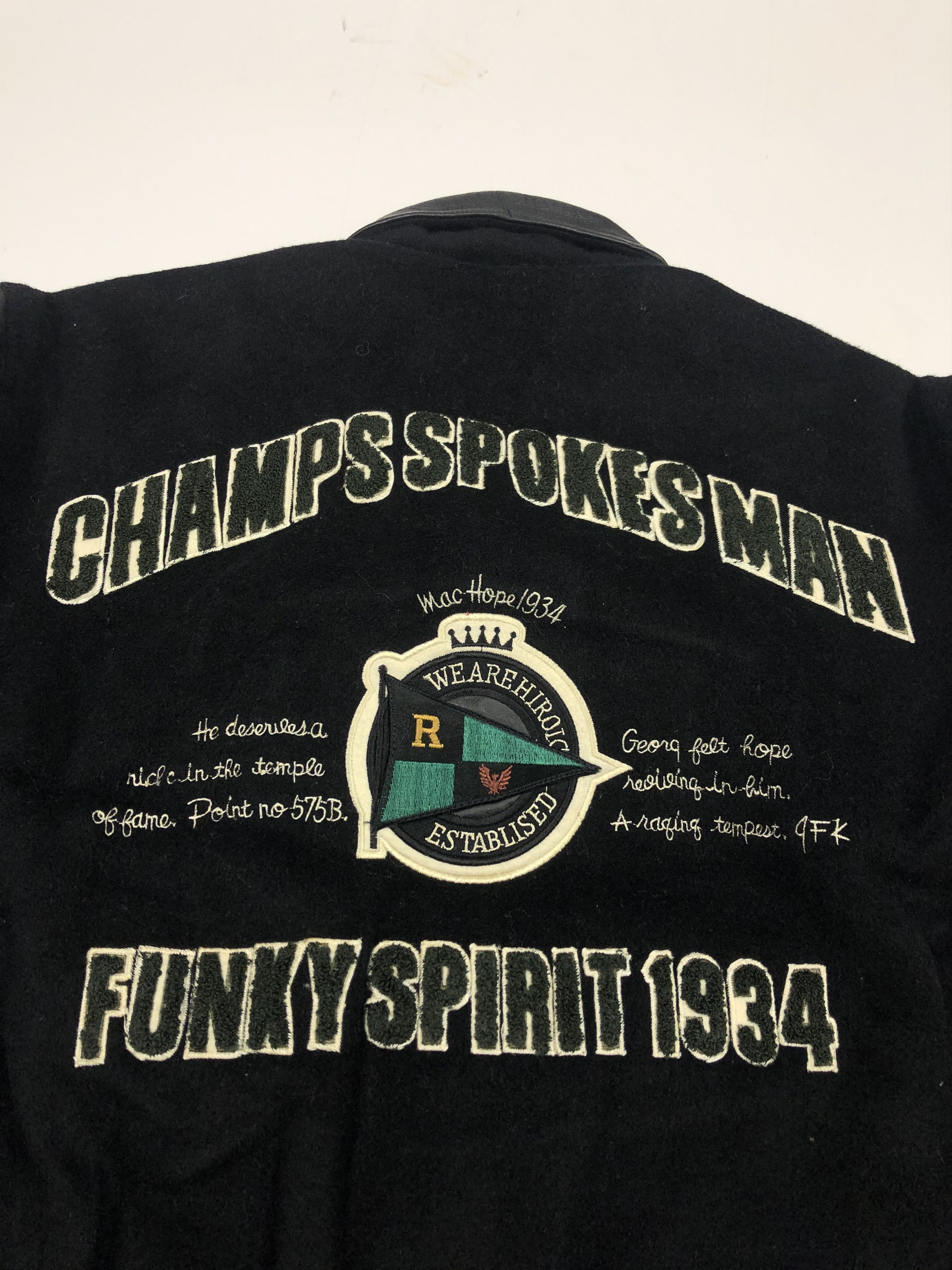 Japanese Brand Vintage 80s Machope Pursuit Varsity Jacket Leather V0086 Size US M / EU 48-50 / 2 - 4 Thumbnail