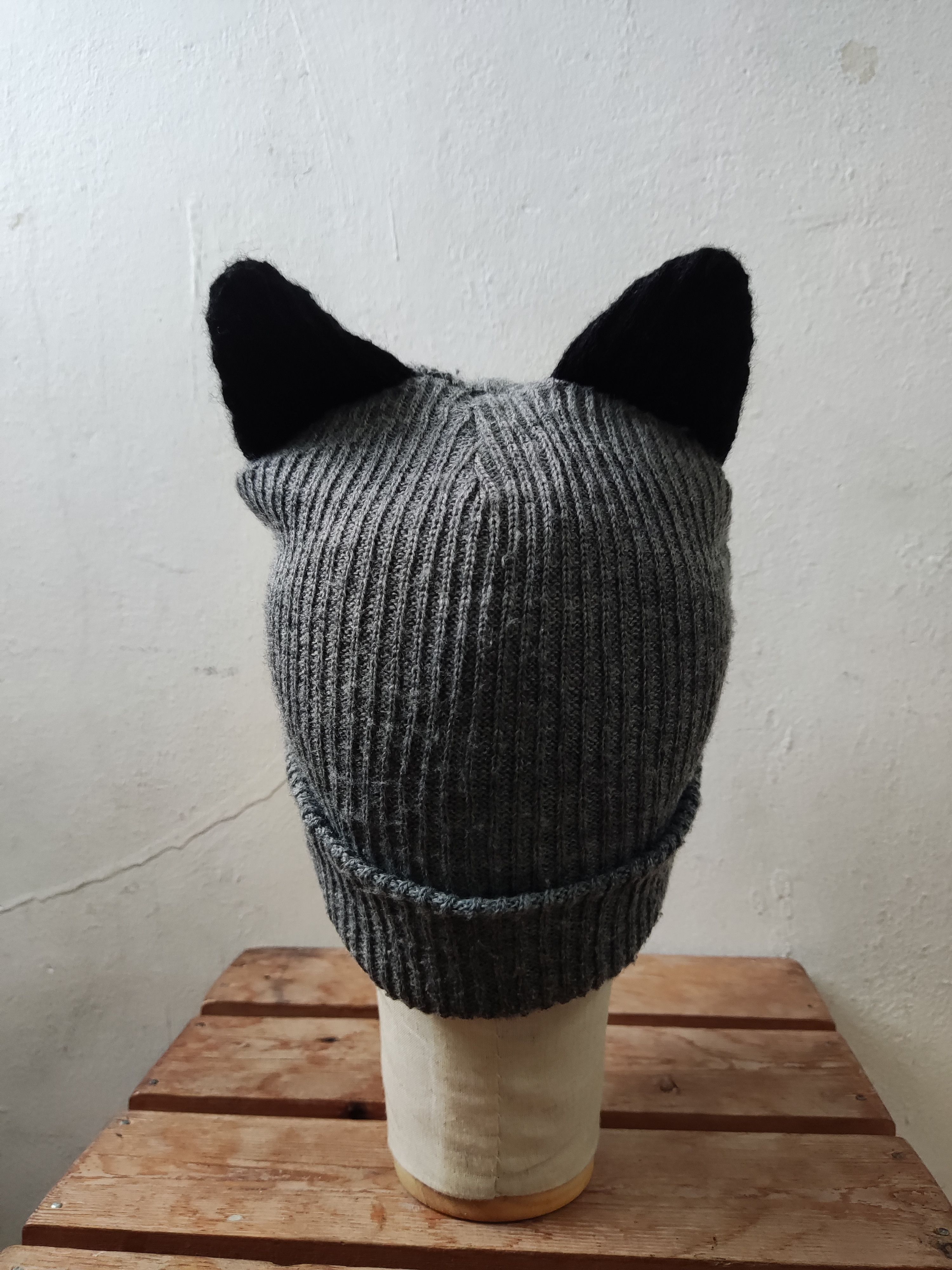 Japanese Brand Japanese Cat Ear Beanie Hat Size ONE SIZE - 7 Thumbnail