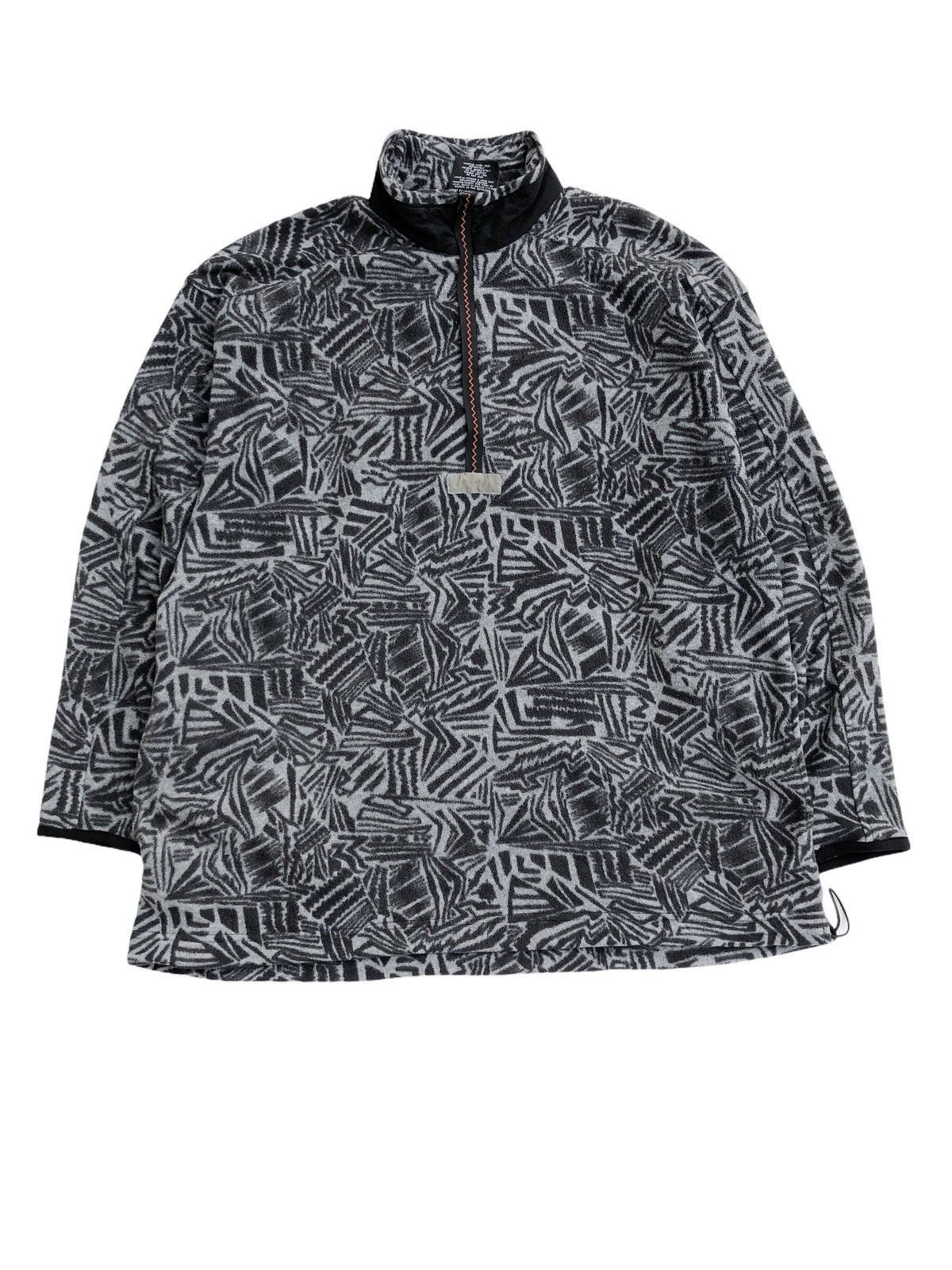 Adidas × Vintage Vintage 90s Adidas Fleece All Over Print Pullover Jacket Size US L / EU 52-54 / 3 - 2 Thumbnail