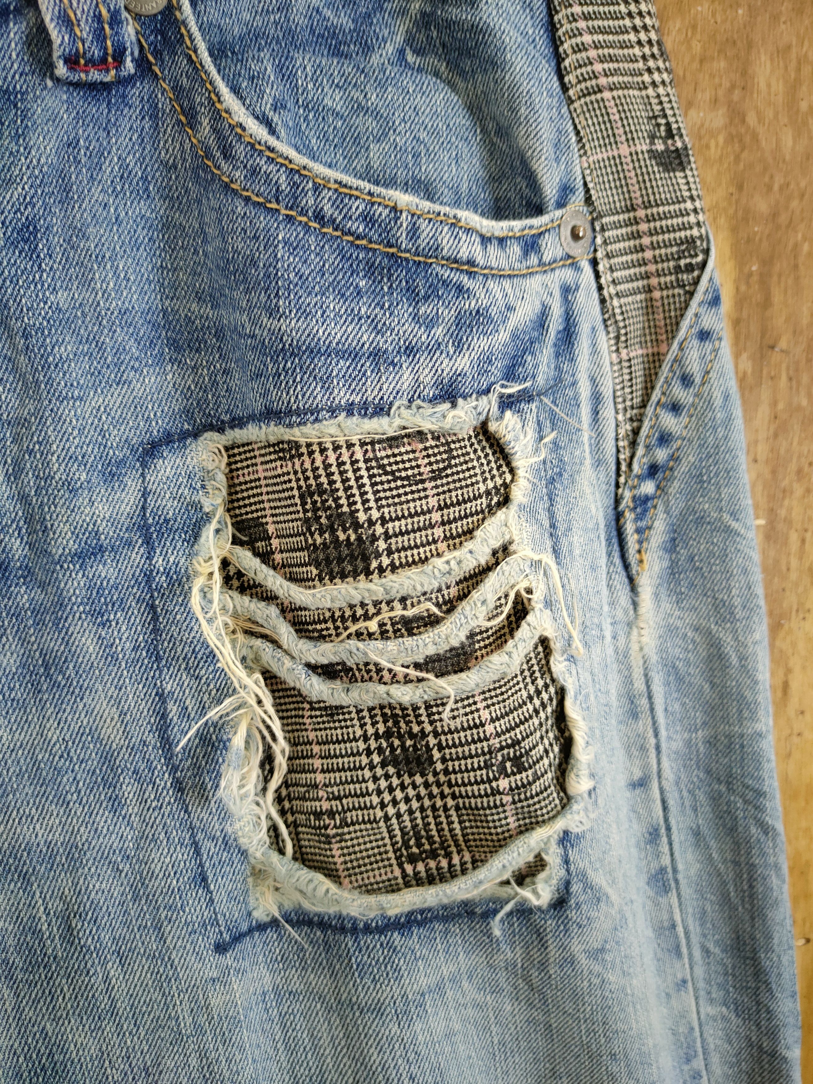 Vintage Japan denim patchwork skull distressed pants #46-764 Size US 30 / EU 46 - 5 Thumbnail