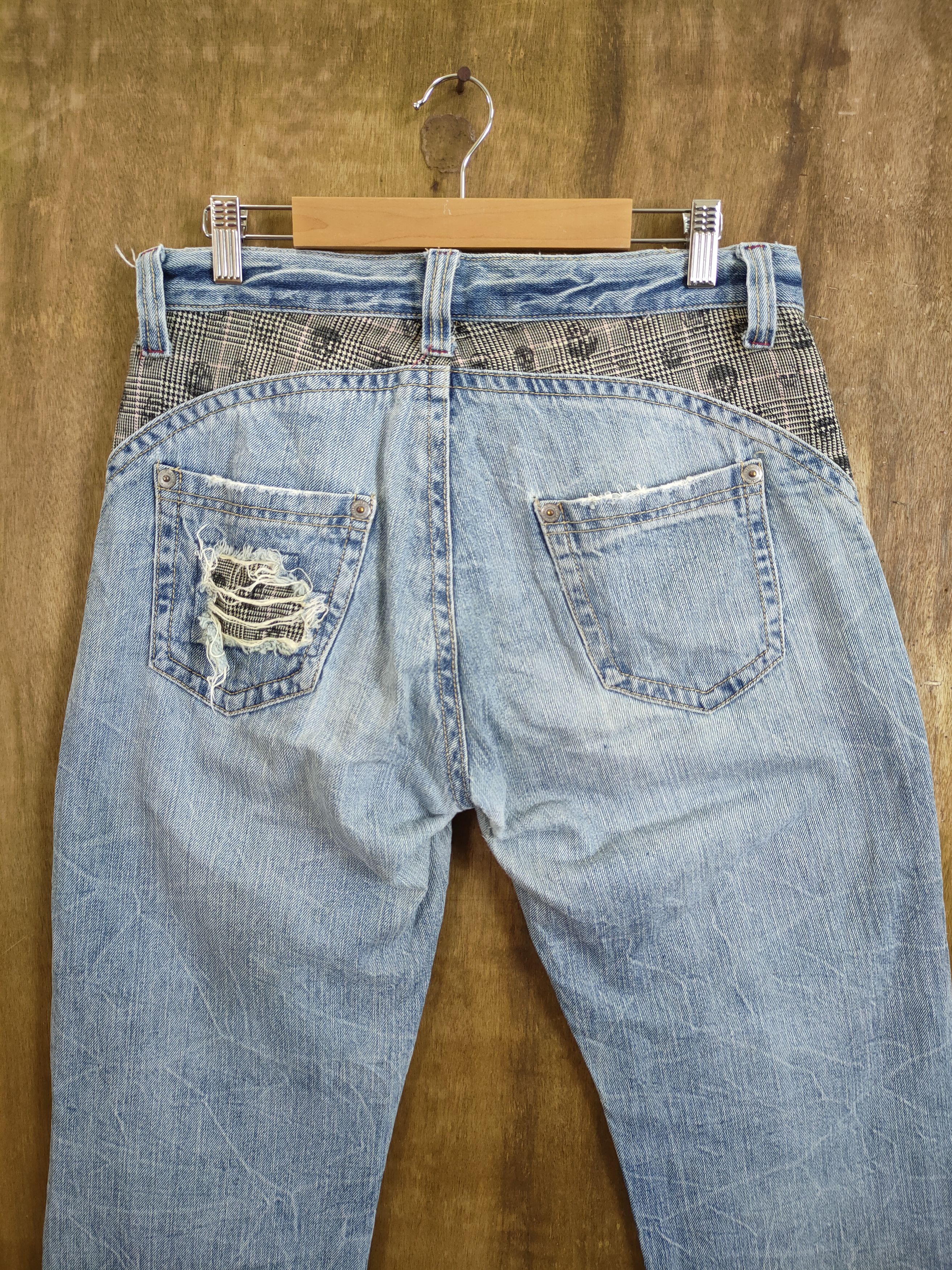 Vintage Japan denim patchwork skull distressed pants #46-764 Size US 30 / EU 46 - 9 Thumbnail
