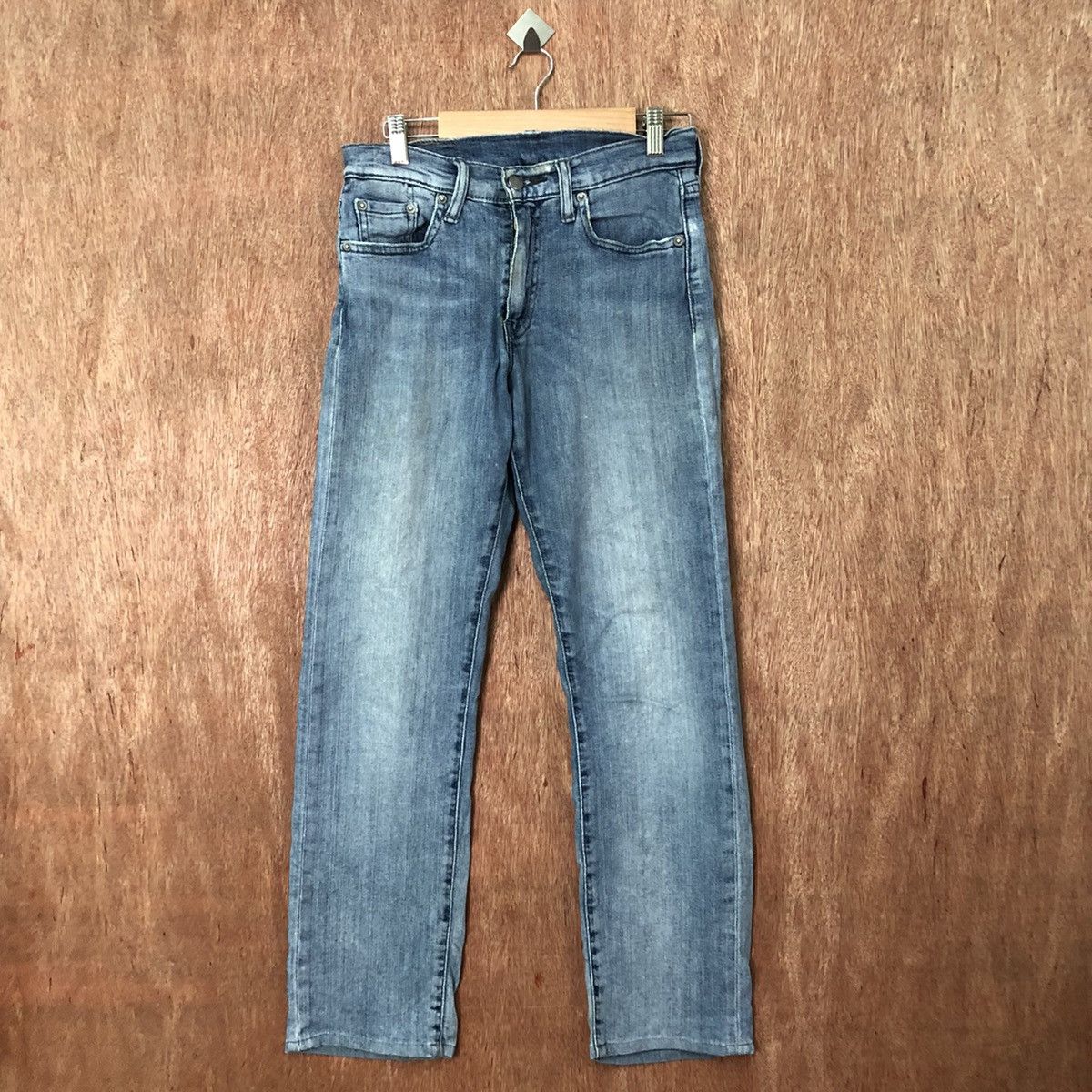 Levi's 513 Levis Blue distressed Denim jeans pants #6385 Size US 26 / EU 42 - 1 Thumbnail