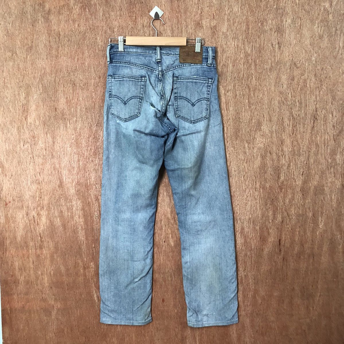 Levi's 513 Levis Blue distressed Denim jeans pants #6385 Size US 26 / EU 42 - 6 Thumbnail