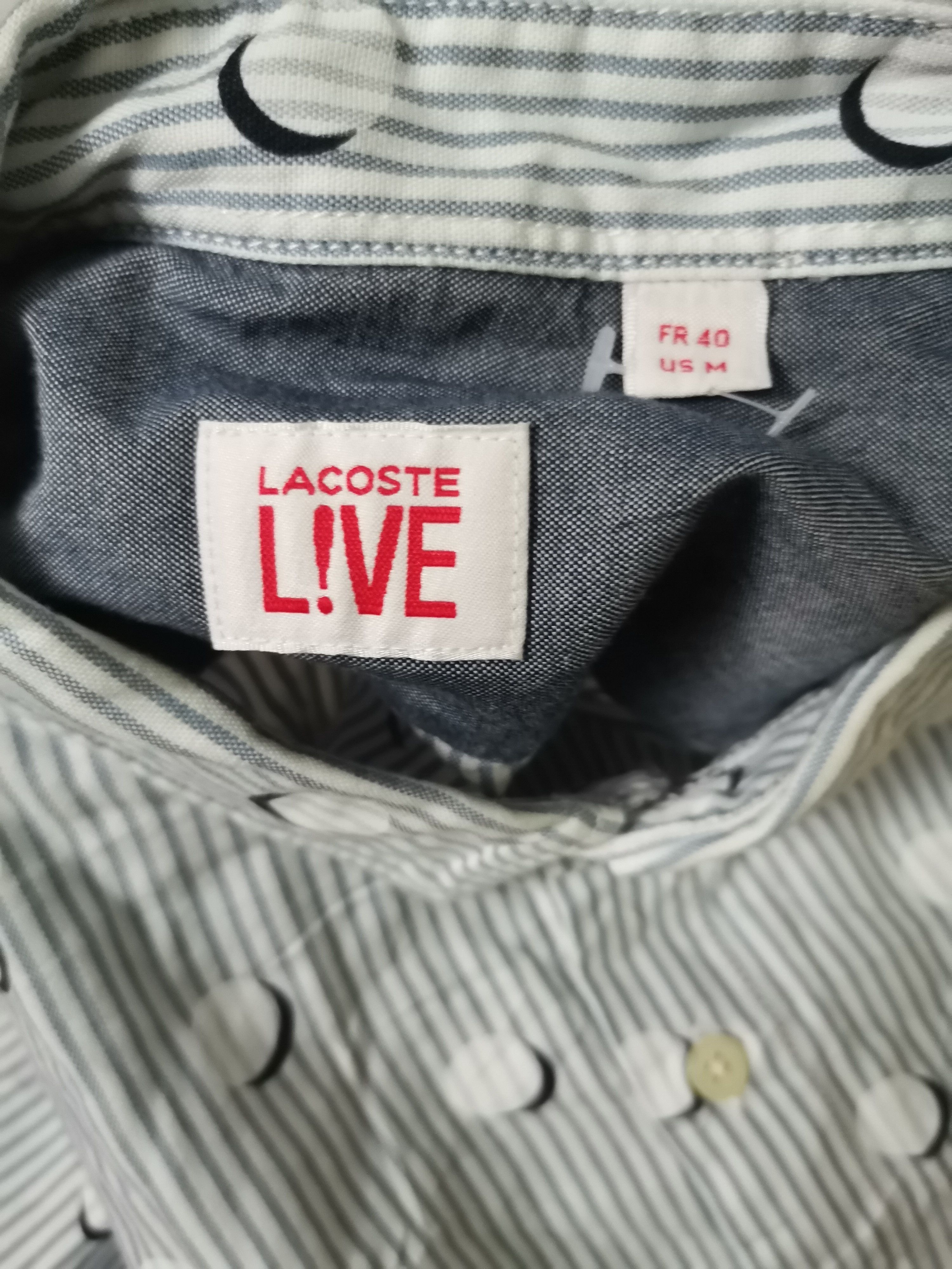 Lacoste Polkadot Button Up L/S
