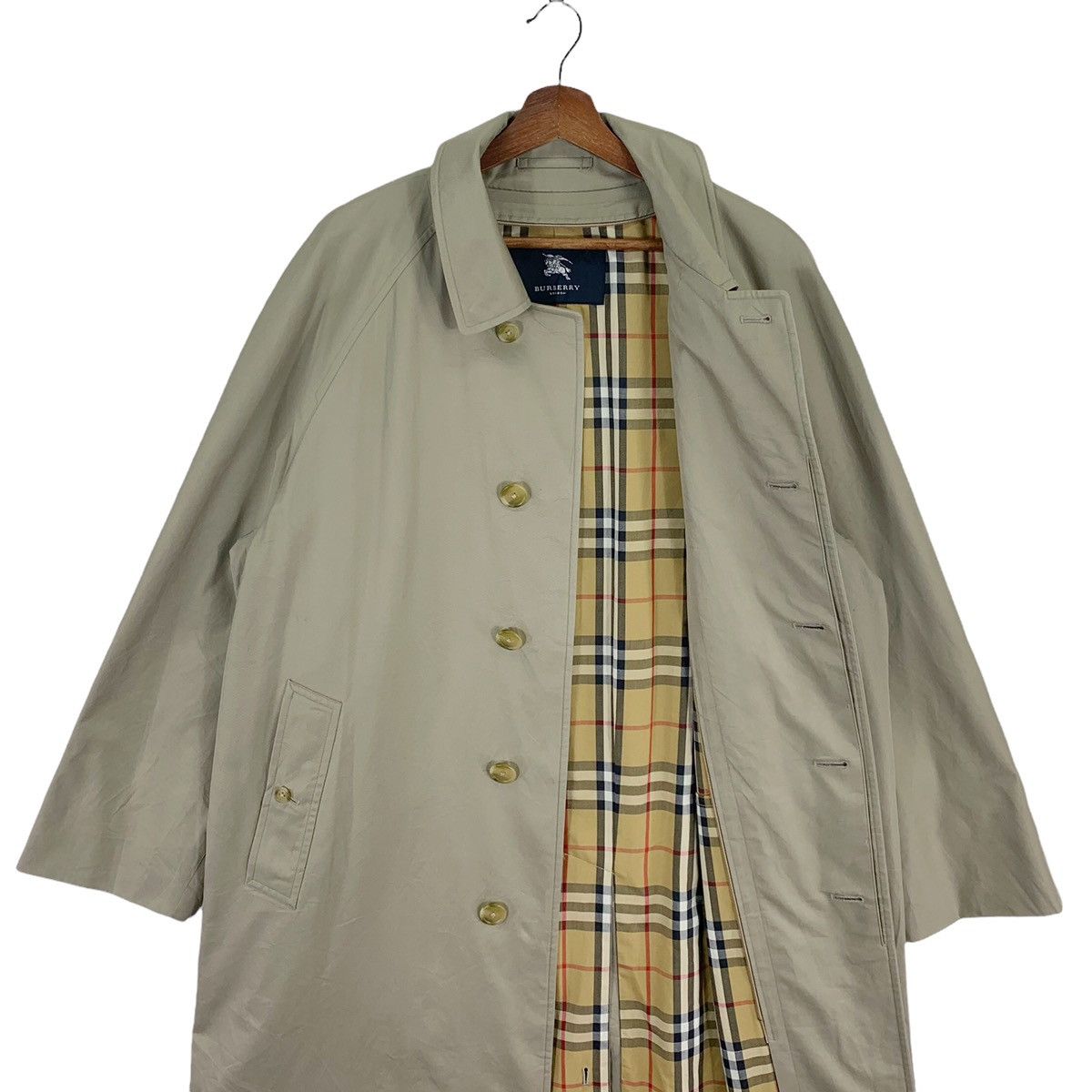 Burberry × Burberry Prorsum VINTAGE BURBERRY OF LONDON NOVA CHECK OVERCOAT LONG JACKET Size US L / EU 52-54 / 3 - 4 Thumbnail