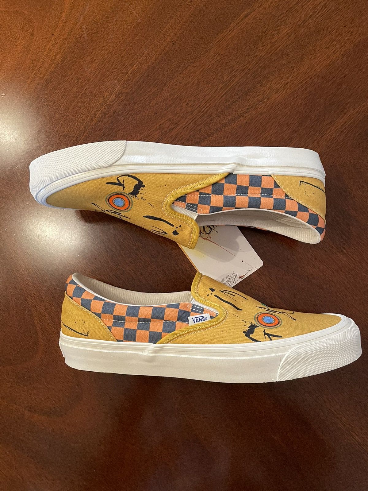 Vans Vans Slip-On Ralph Steadman Checkerboard Orange Size US 11.5 / EU 44-45 - 2 Thumbnail