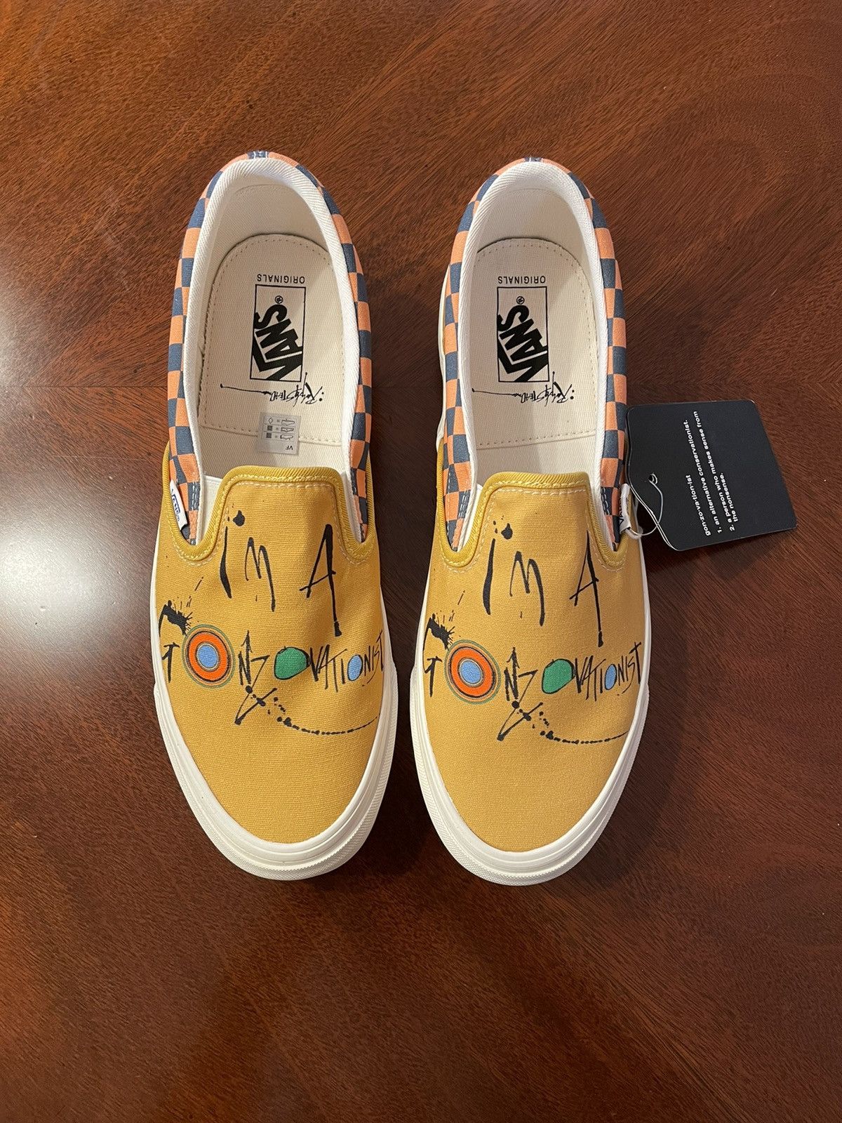 Vans Vans Slip-On Ralph Steadman Checkerboard Orange Size US 11.5 / EU 44-45 - 3 Thumbnail