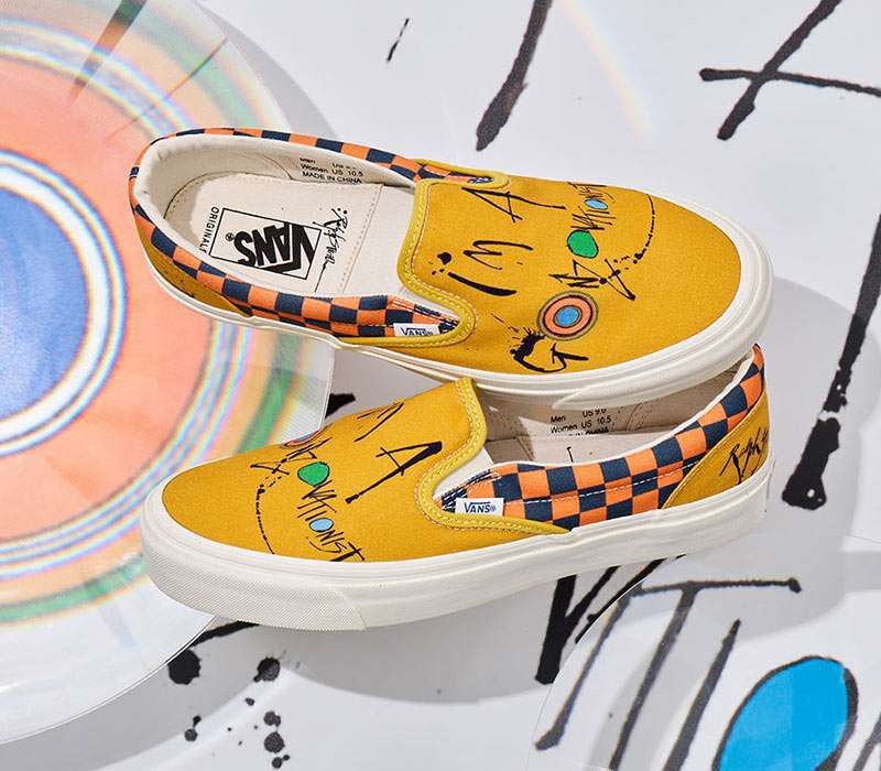 Vans Vans Slip-On Ralph Steadman Checkerboard Orange Size US 11.5 / EU 44-45 - 6 Thumbnail