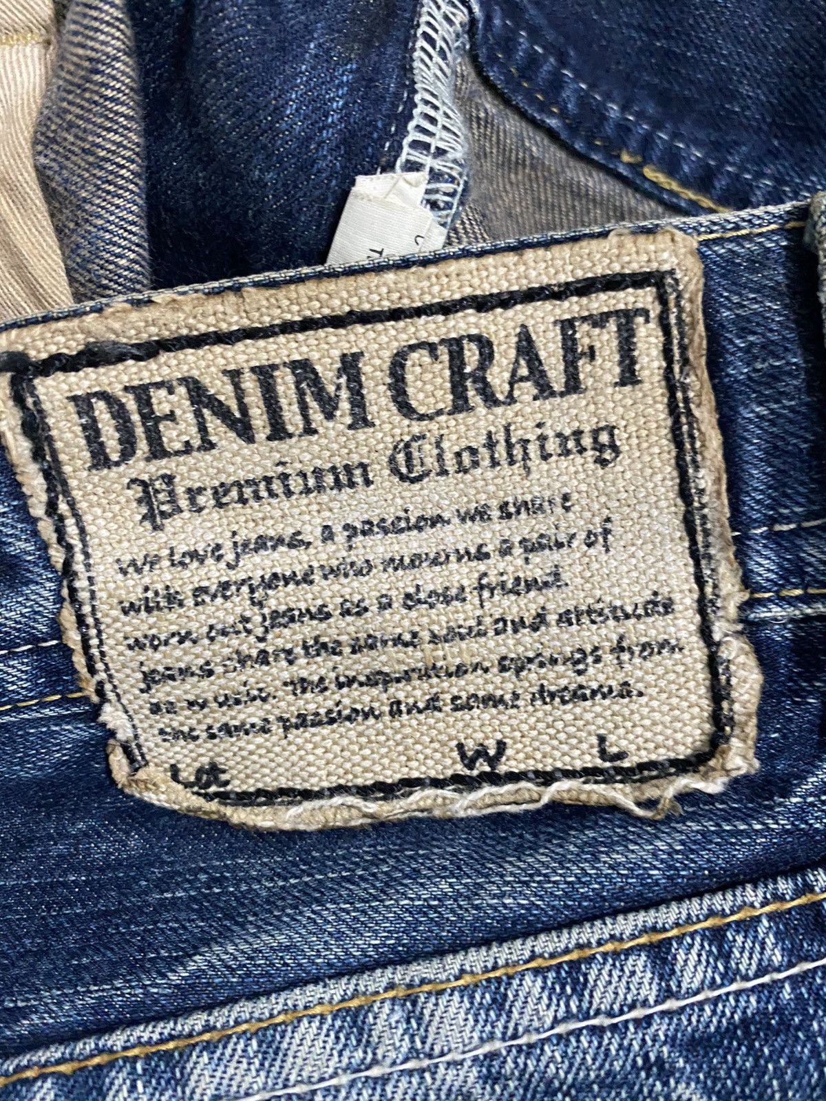 Tornado Mart JAPAN BRAND DENIM CRAFT DISTRESS DENIM PATCH SKULL RARE Size US 34 / EU 50 - 6 Thumbnail