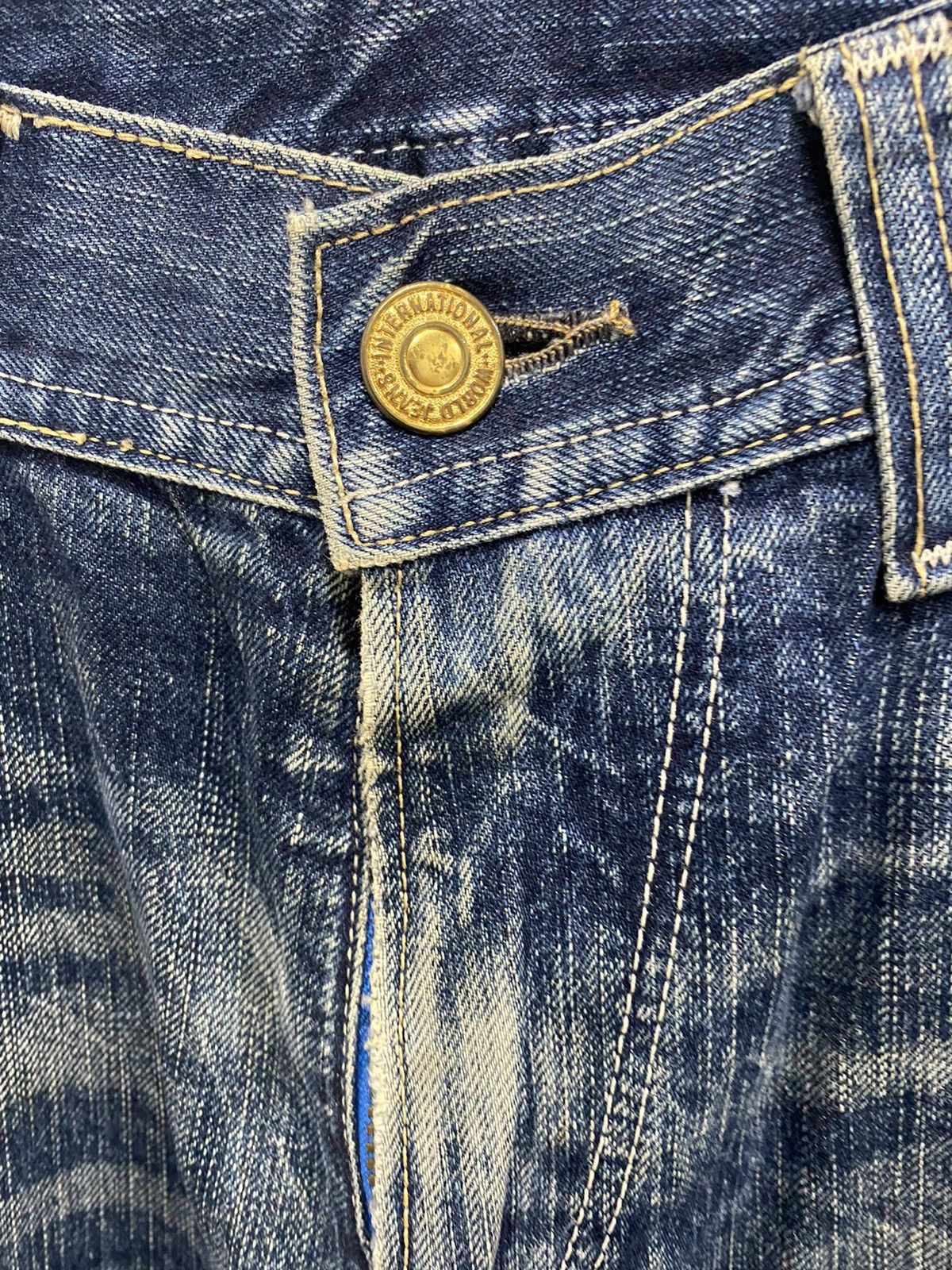 Tornado Mart JAPAN BRAND DENIM CRAFT DISTRESS DENIM PATCH SKULL RARE Size US 34 / EU 50 - 5 Thumbnail