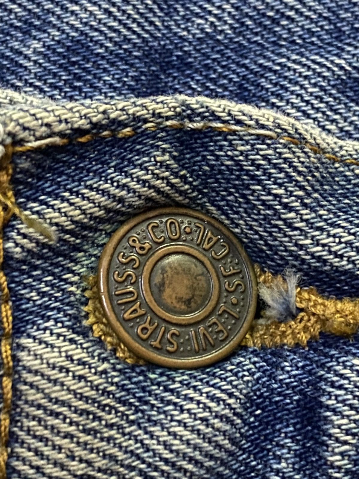 Levi's × Levi's Vintage Clothing Levi’s LVC 606 Big “E” Ripped Distressed Denim Pants Size US 32 / EU 48 - 13 Thumbnail