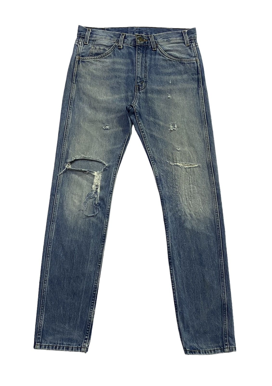 Levi's × Levi's Vintage Clothing Levi’s LVC 606 Big “E” Ripped Distressed Denim Pants Size US 32 / EU 48 - 2 Thumbnail