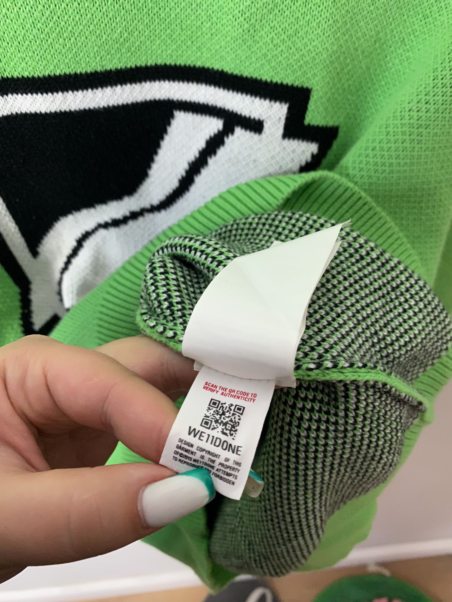 Japanese Brand × WE11DONE We11done big logo knitwear sweater Size US XS / EU 42 / 0 - 5 Thumbnail