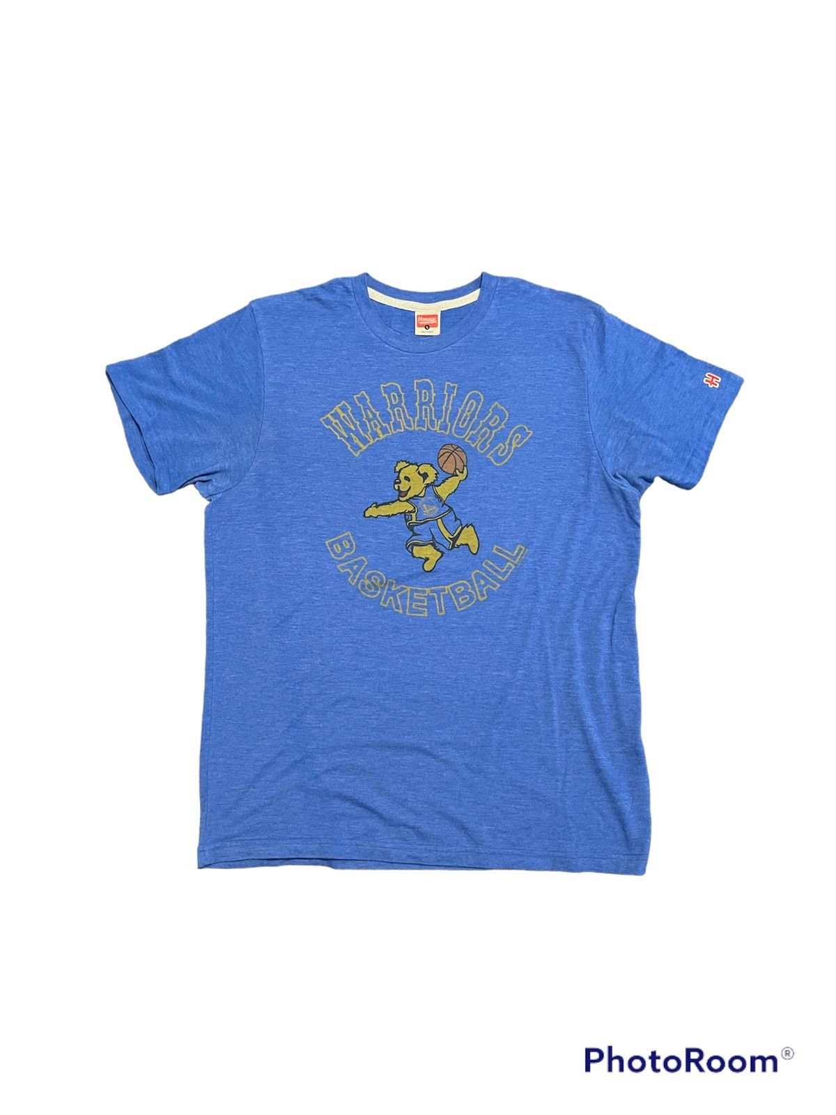 NBA x Grateful Dead x Warriors T-Shirt from Homage. | Royal Blue | Vintage Apparel from Homage.