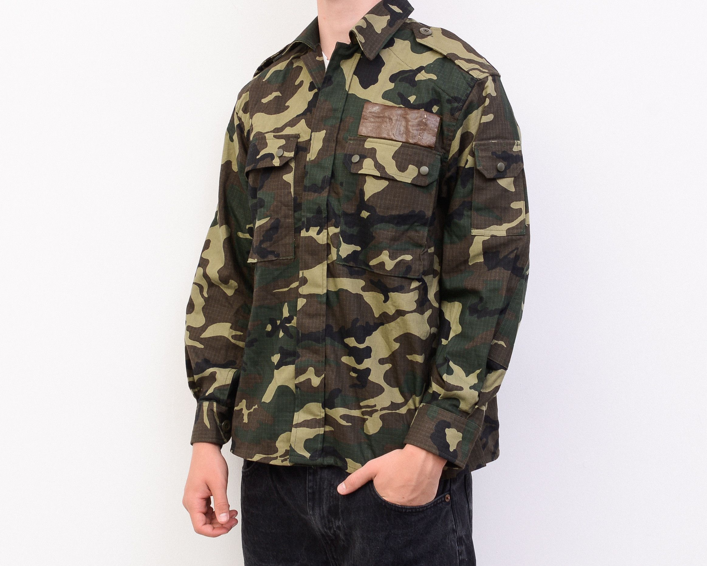 Vintage SPANISH ARMY Jacket Coat Camo Combat Military Shirt Spain Size US S / EU 44-46 / 1 - 3 Thumbnail