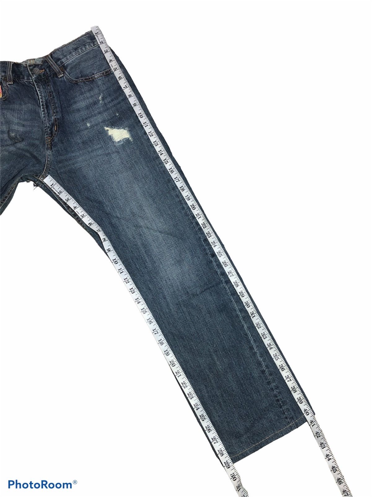 Other WIDE LEG⚡️⚡️DISTRESSED WASHED BLUE DENIM Size US 30 / EU 46 - 6 Thumbnail