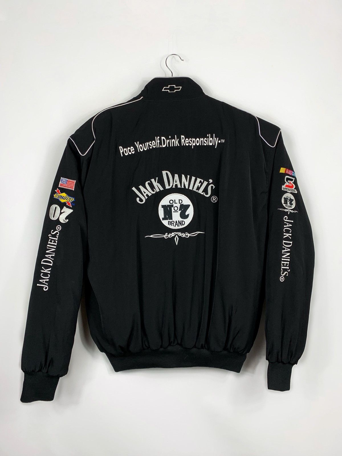 Jack Daniels NASCAR Vintage NASCAR racing jacket Jack Daniels big logo vintage rare Grailed