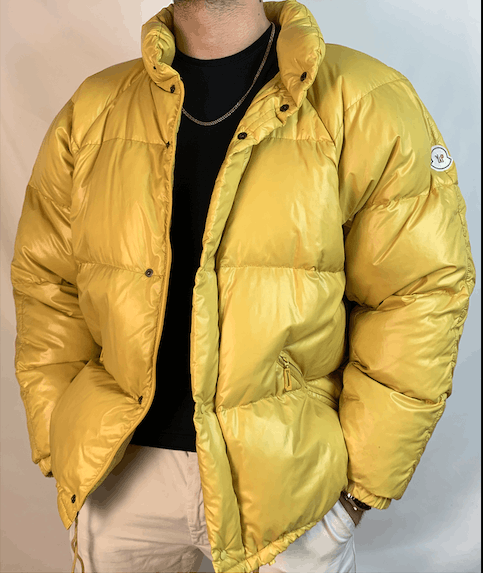 Moncler !Extremely rare Moncler Grenoble yellow puffer jacket 