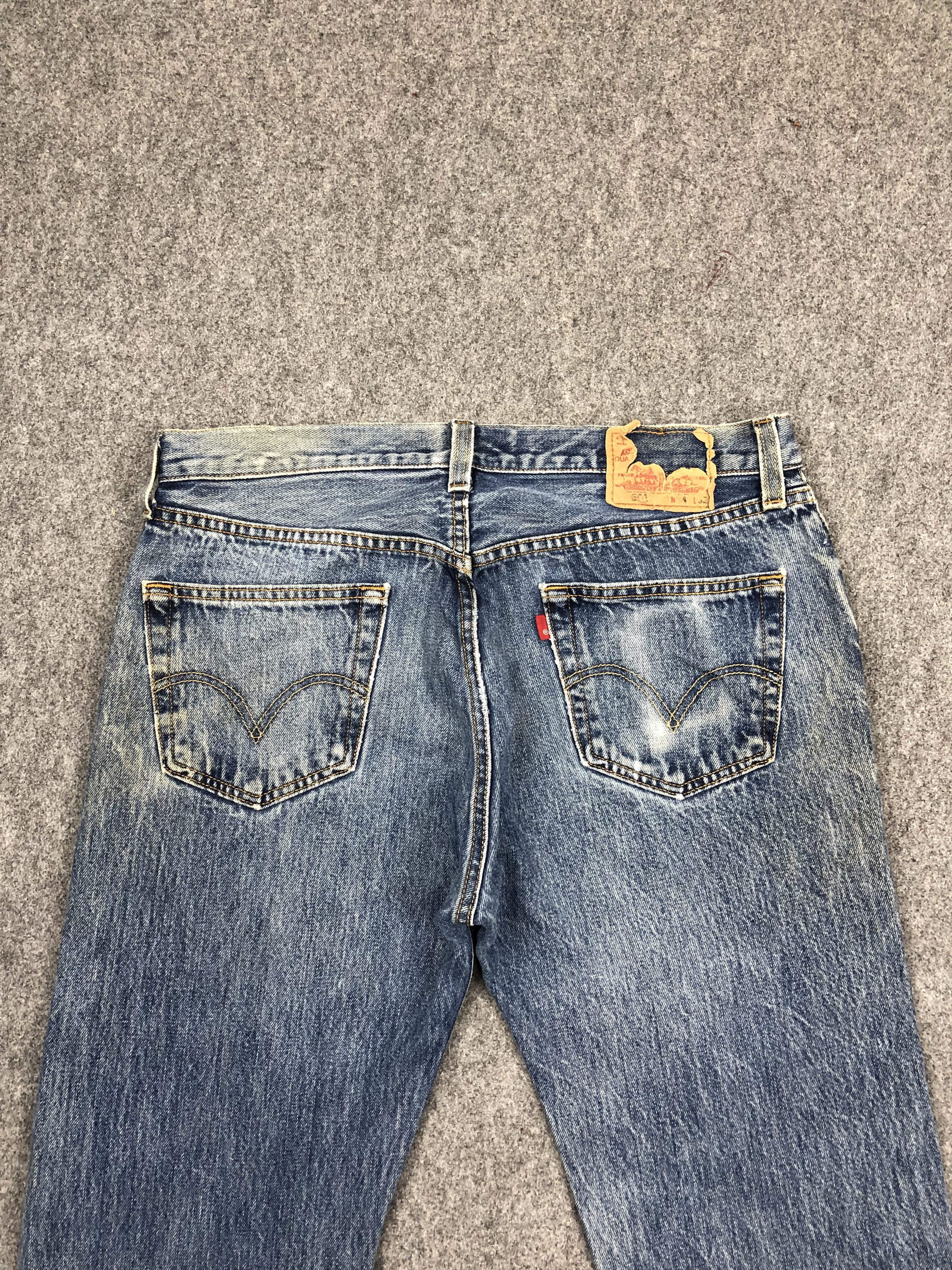 Levi's Faded Blue Vintage Levis 501 Jeans DP1513 Size US 35 - 4 Thumbnail