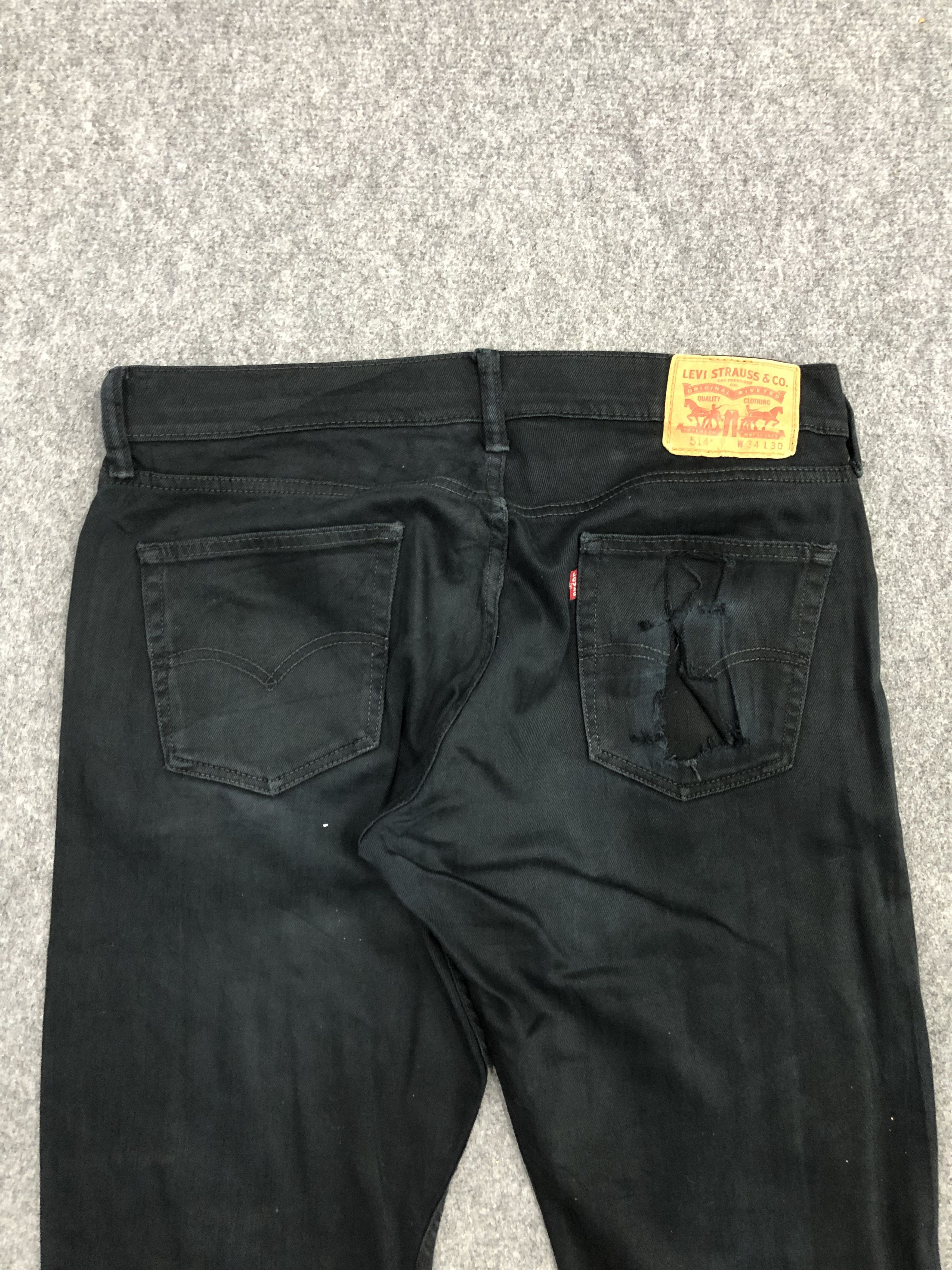 Levi's Vintage Levis 514 Black Denim Jeans DP1226 Size US 35 - 4 Thumbnail