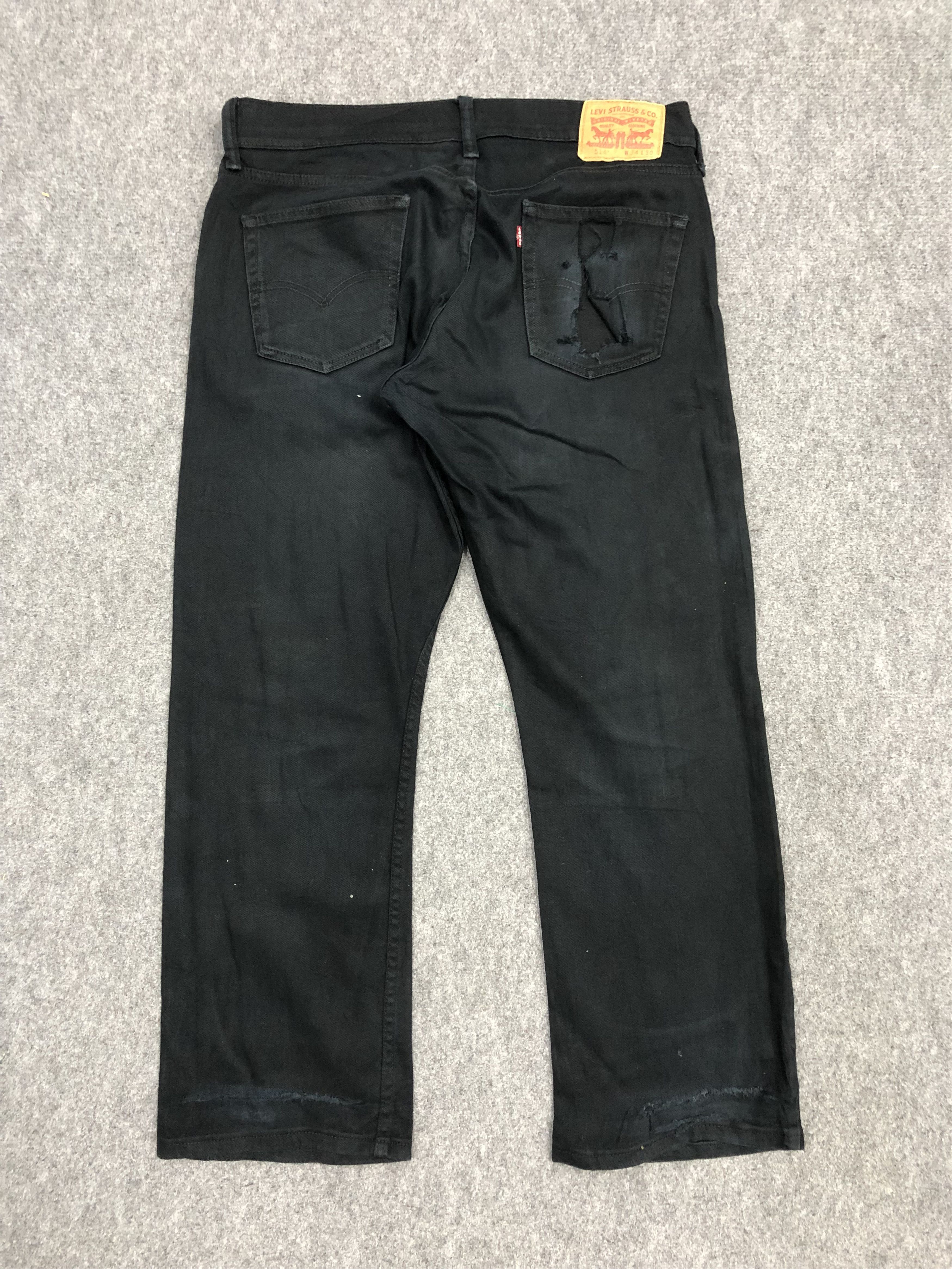 Levi's Vintage Levis 514 Black Denim Jeans DP1226 Size US 35 - 3 Thumbnail