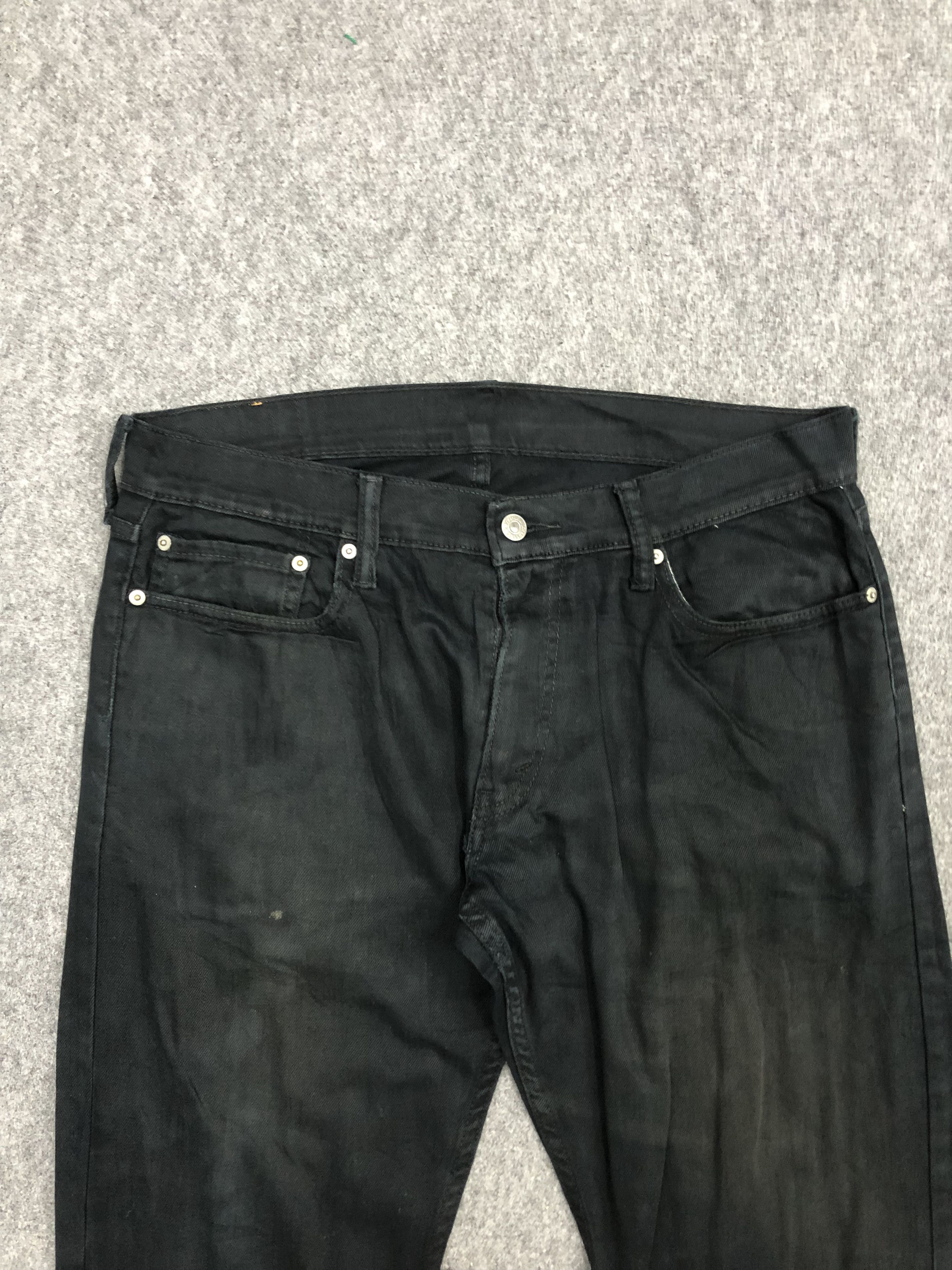 Levi's Vintage Levis 514 Black Denim Jeans DP1226 Size US 35 - 2 Thumbnail