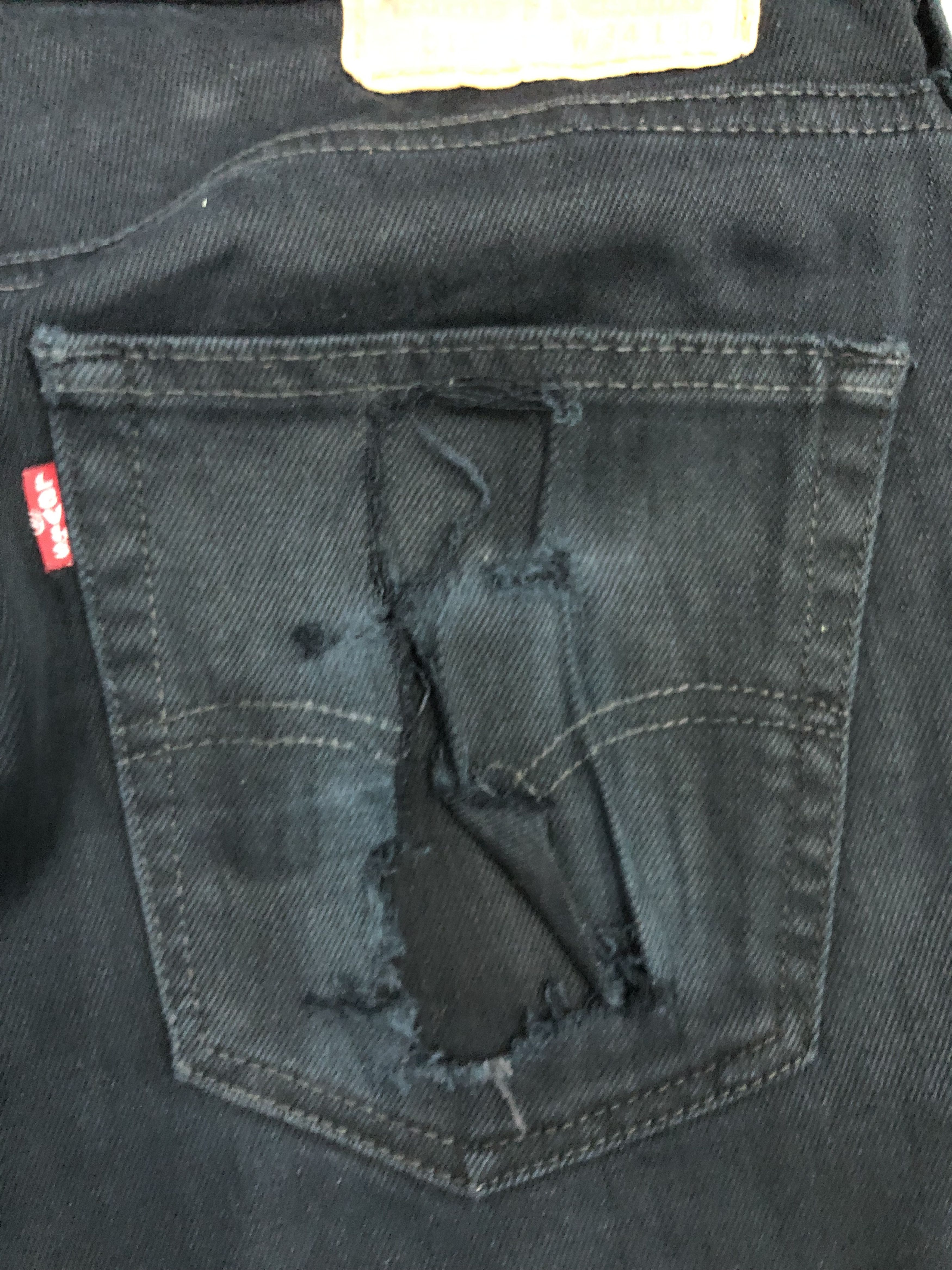 Levi's Vintage Levis 514 Black Denim Jeans DP1226 Size US 35 - 11 Thumbnail