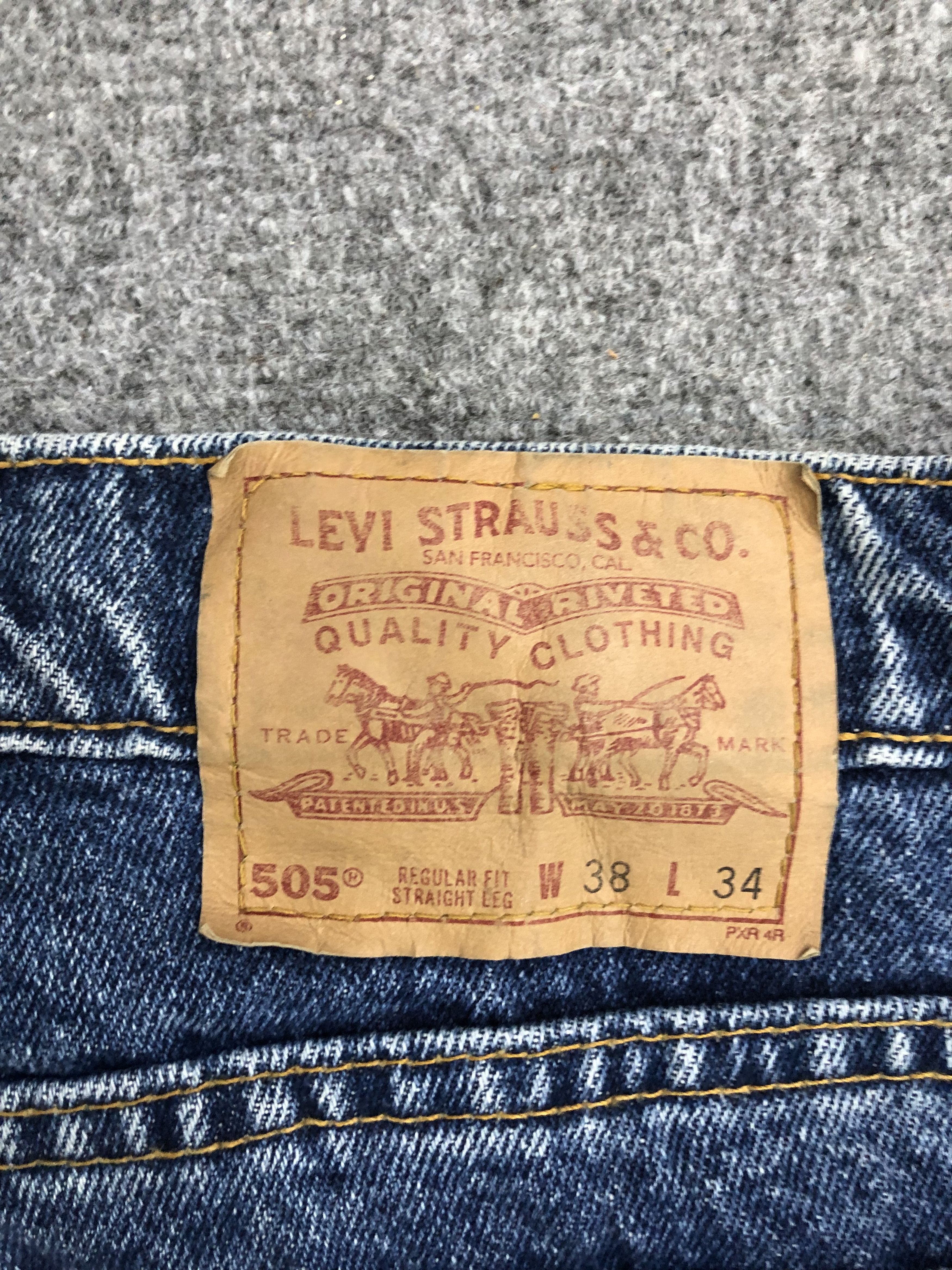 Levi's Vintage 90s Levis 505 Denim Jeans DP1237 Size US 37 - 5 Thumbnail