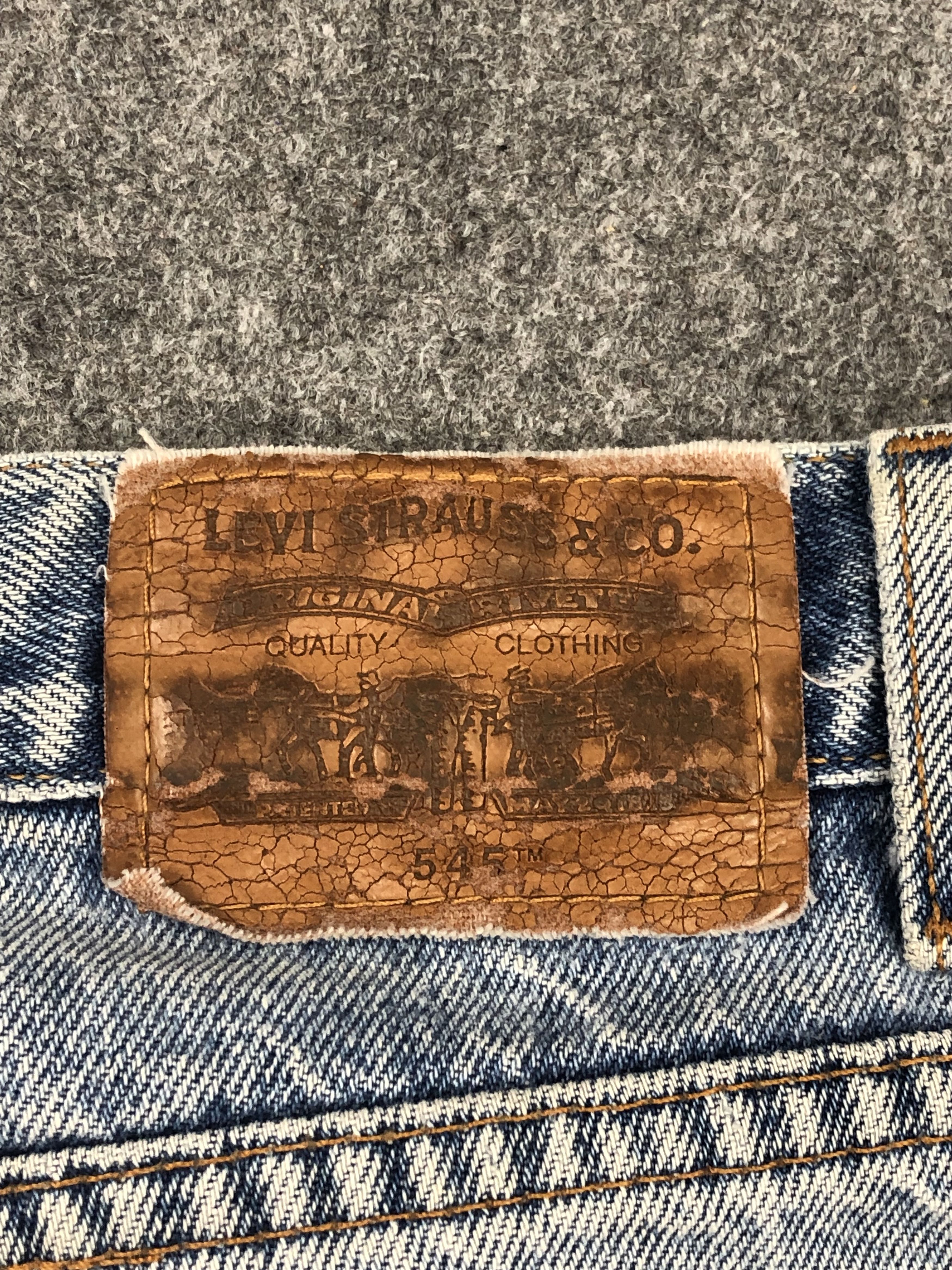 Levi's Vintage 90s Levis 545 Faded Blue Jeans DP1540 Size US 33 - 5 Thumbnail