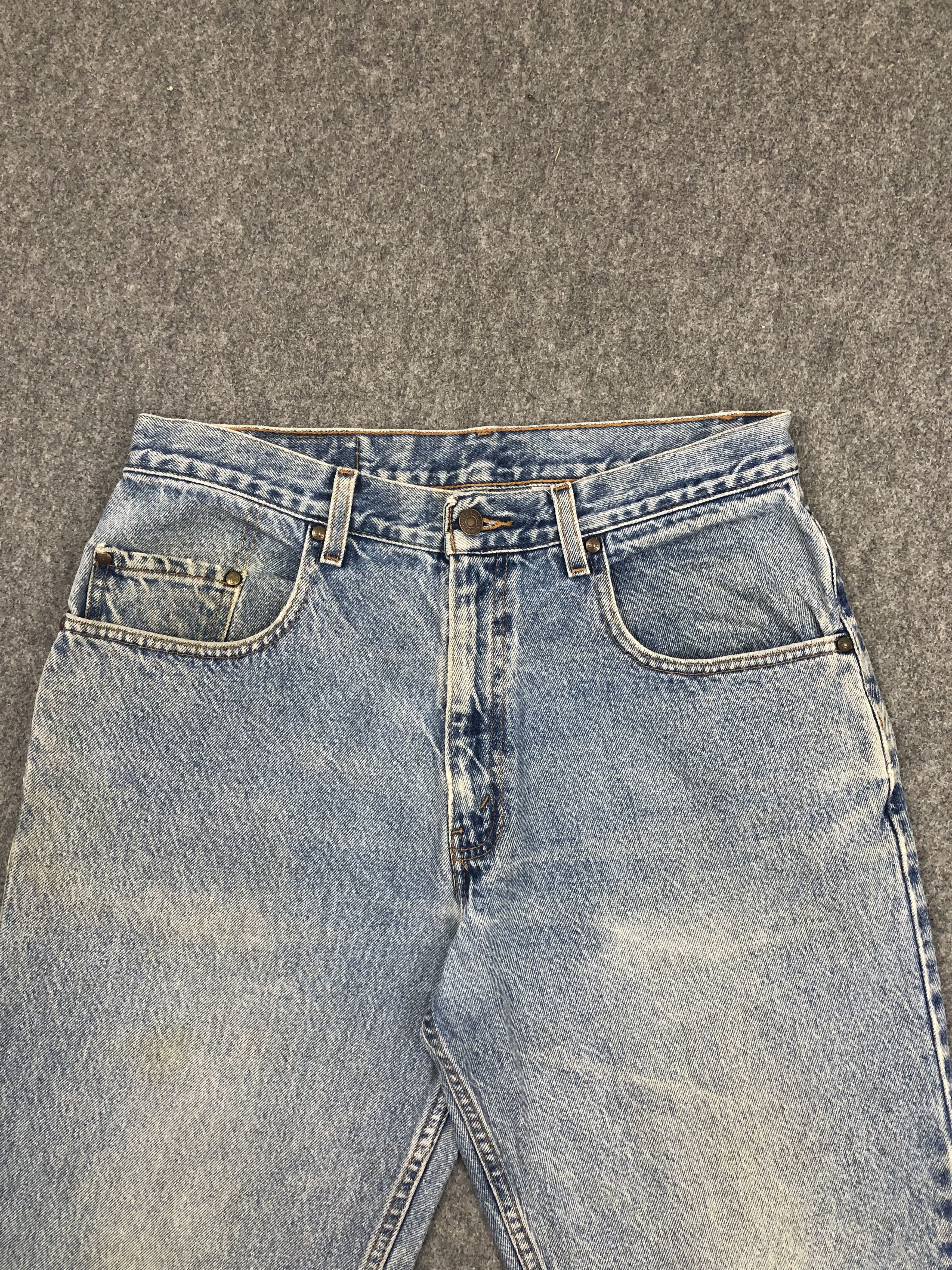 Levi's Vintage 90s Levis 545 Faded Blue Jeans DP1540 Size US 33 - 2 Thumbnail