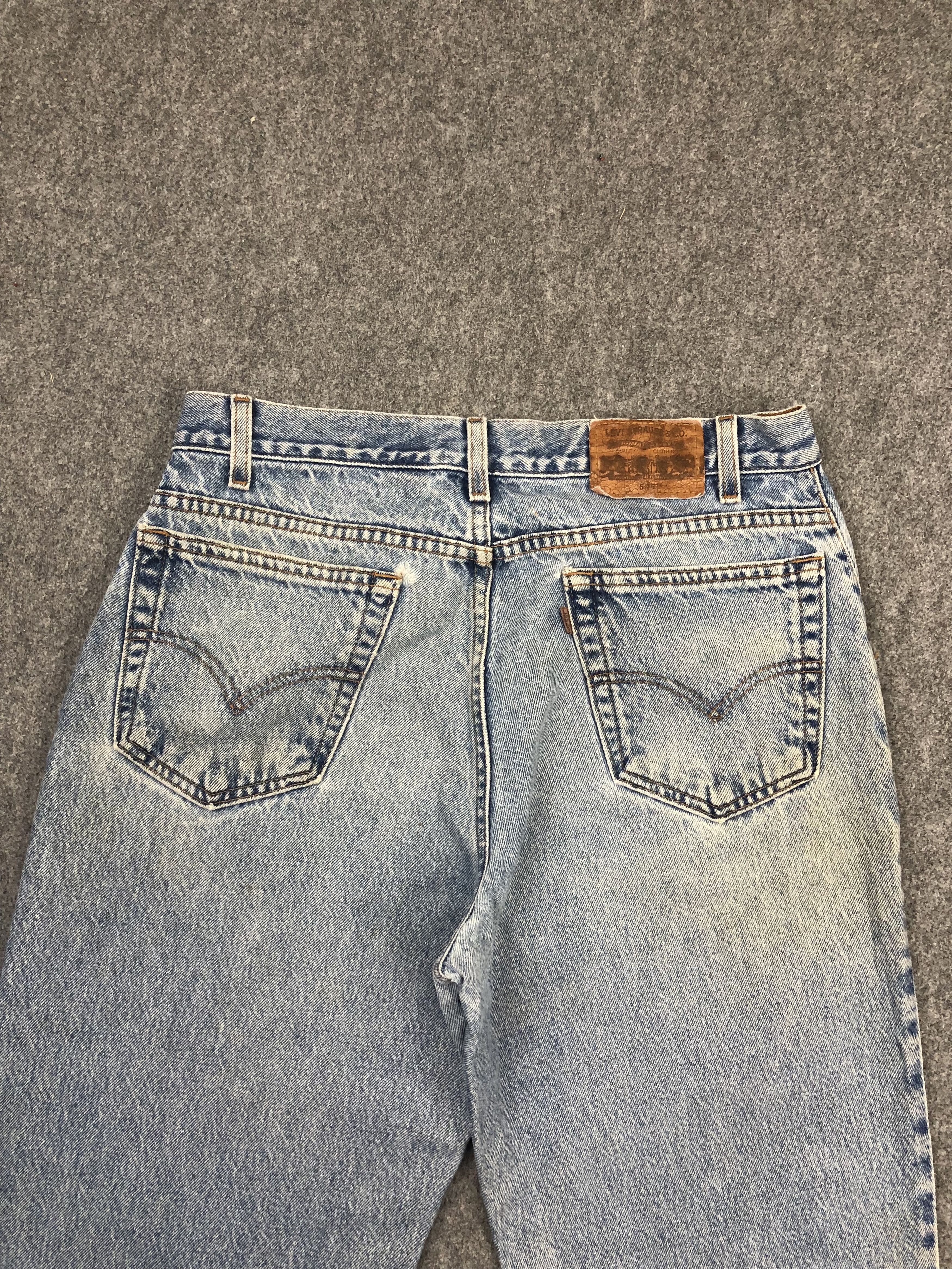 Levi's Vintage 90s Levis 545 Faded Blue Jeans DP1540 Size US 33 - 4 Thumbnail