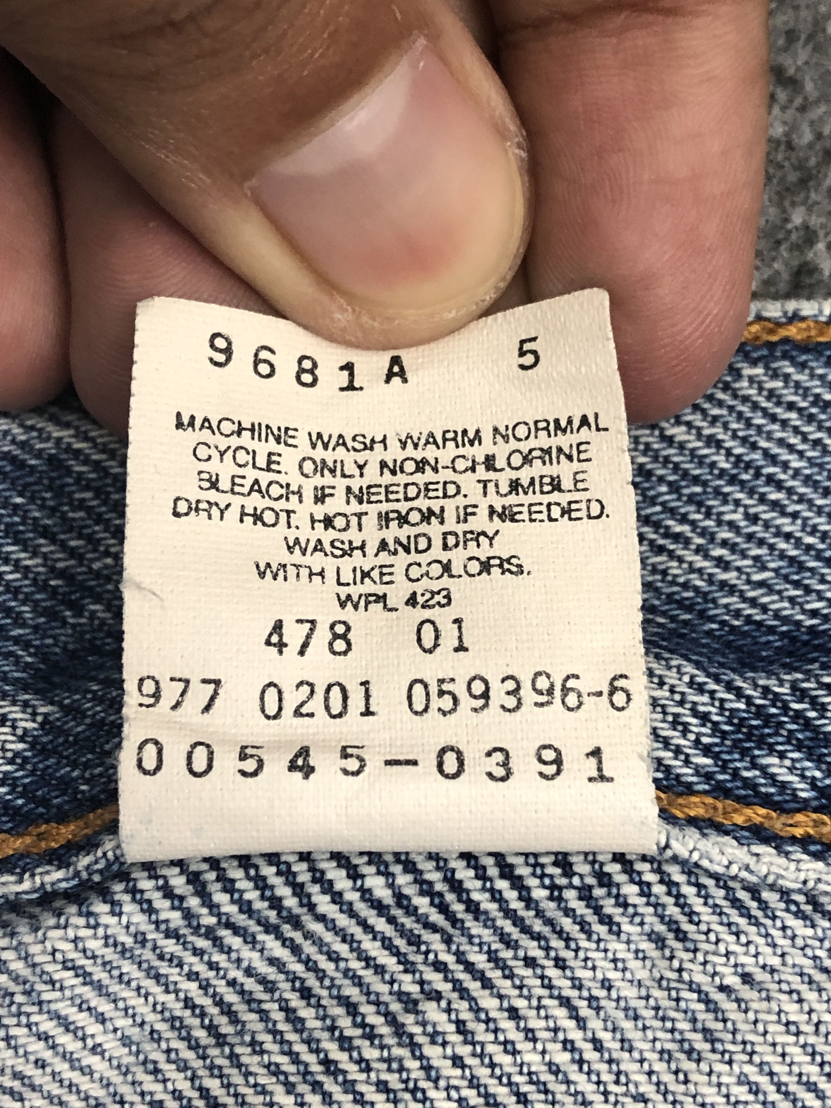 Levi's Vintage 90s Levis 545 Faded Blue Jeans DP1540 Size US 33 - 8 Thumbnail