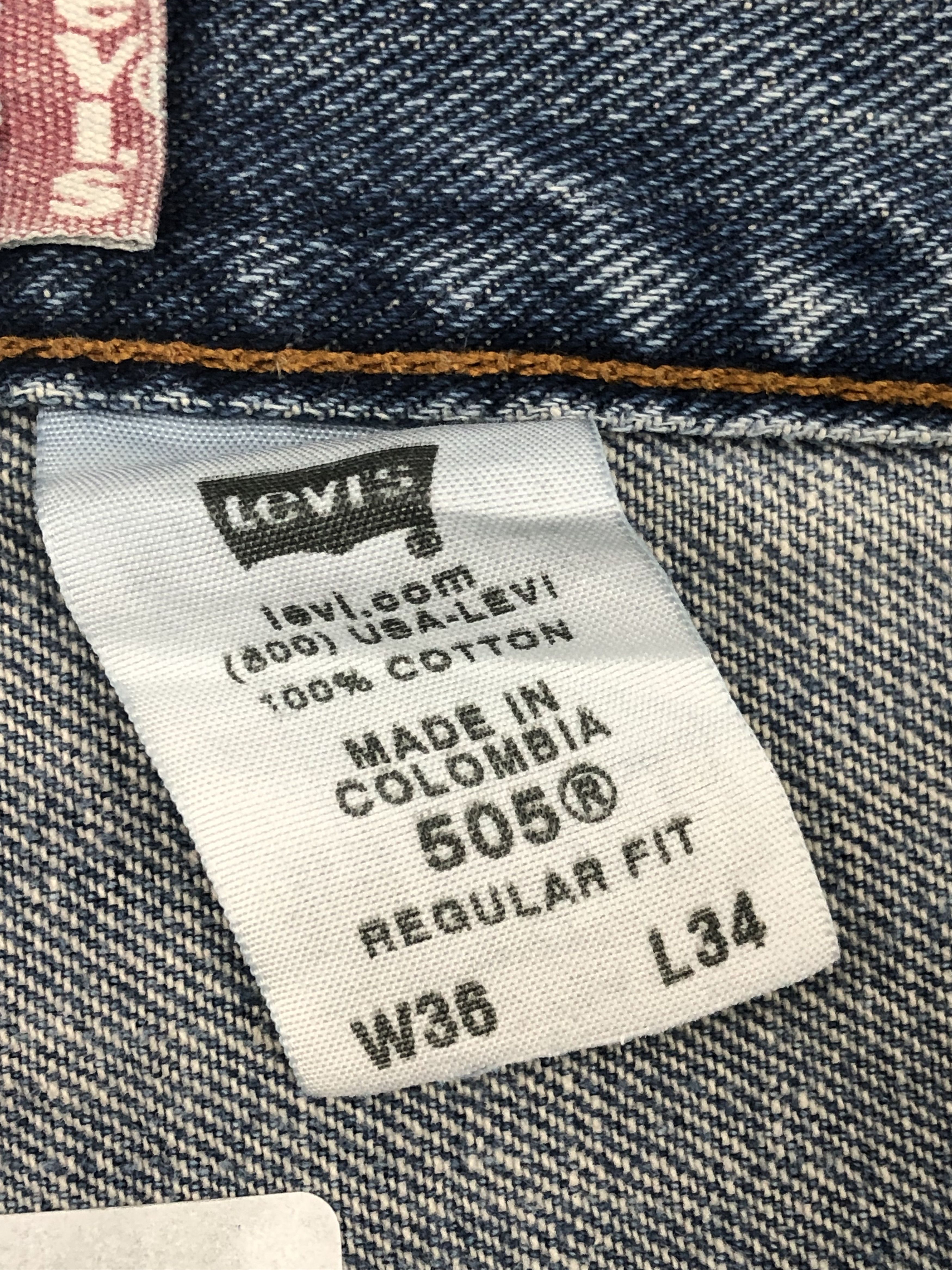 Levi's Vintage Levis 505 Faded Blue Denim DP1534 Size US 37 - 7 Thumbnail