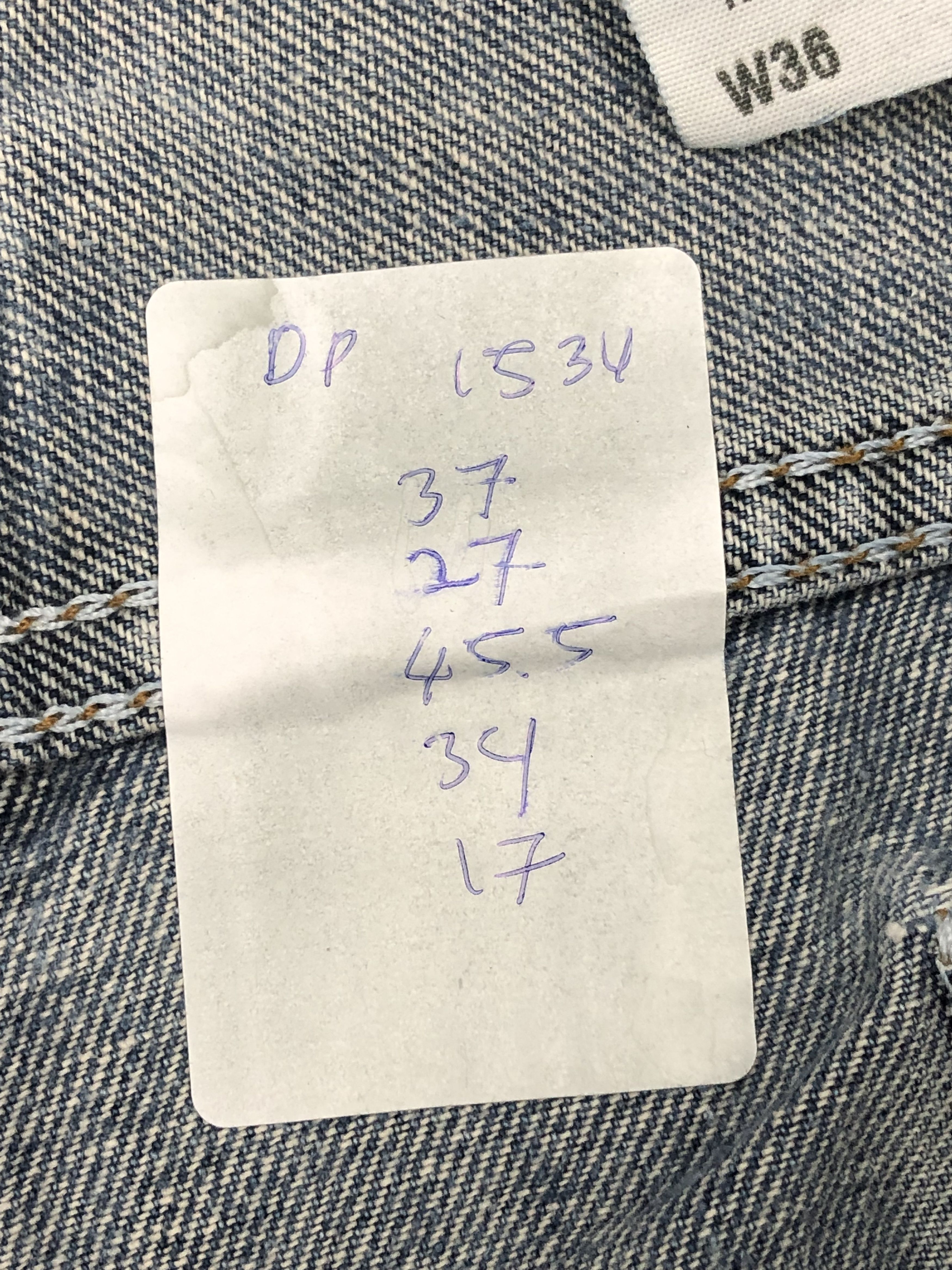 Levi's Vintage Levis 505 Faded Blue Denim DP1534 Size US 37 - 13 Thumbnail