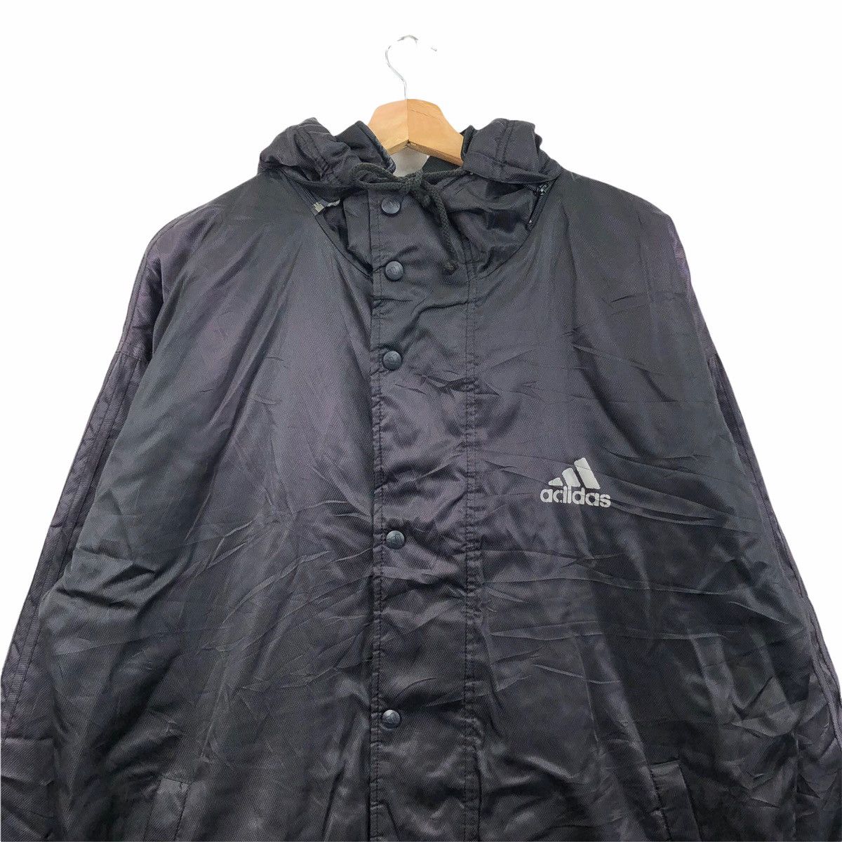 Adidas Vintage ADIDAS WINDBREAKER TRACK Fleece Long Jacket Size US L / EU 52-54 / 3 - 3 Thumbnail