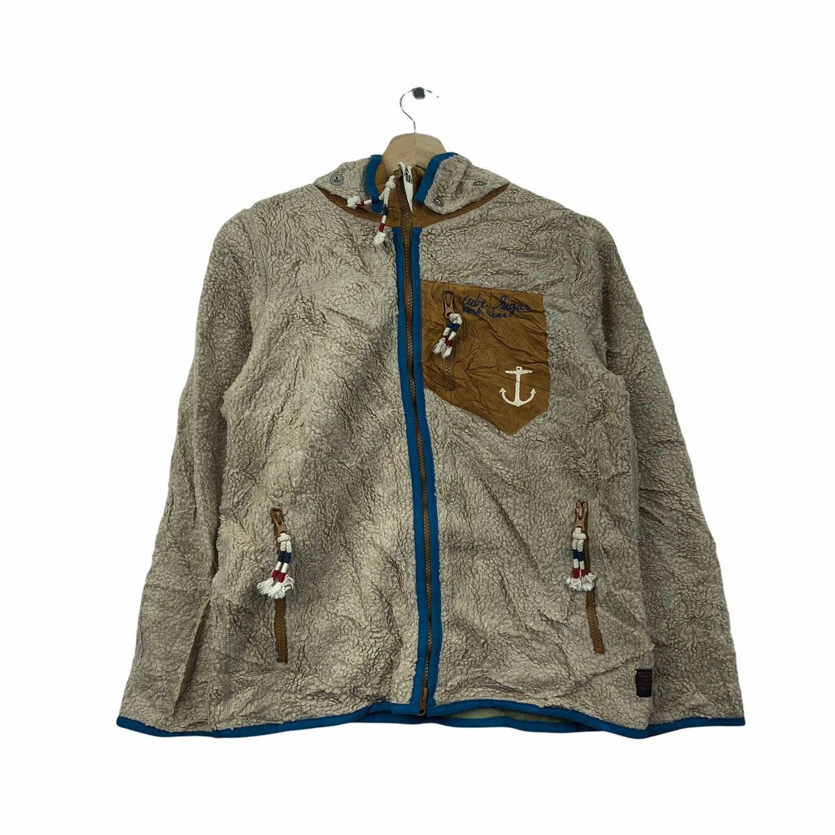 CUBE SUGAR WORKWEAR Zipper Fleece Jacket Sweatshirts