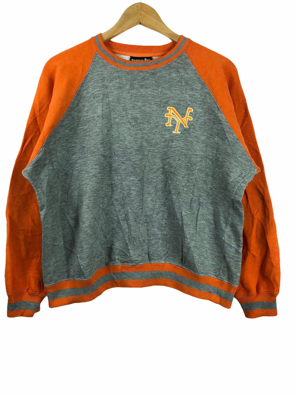 VINTAGE NEW YORK CUBANS SPIRITUAL BALL GREY SWEATHIRT