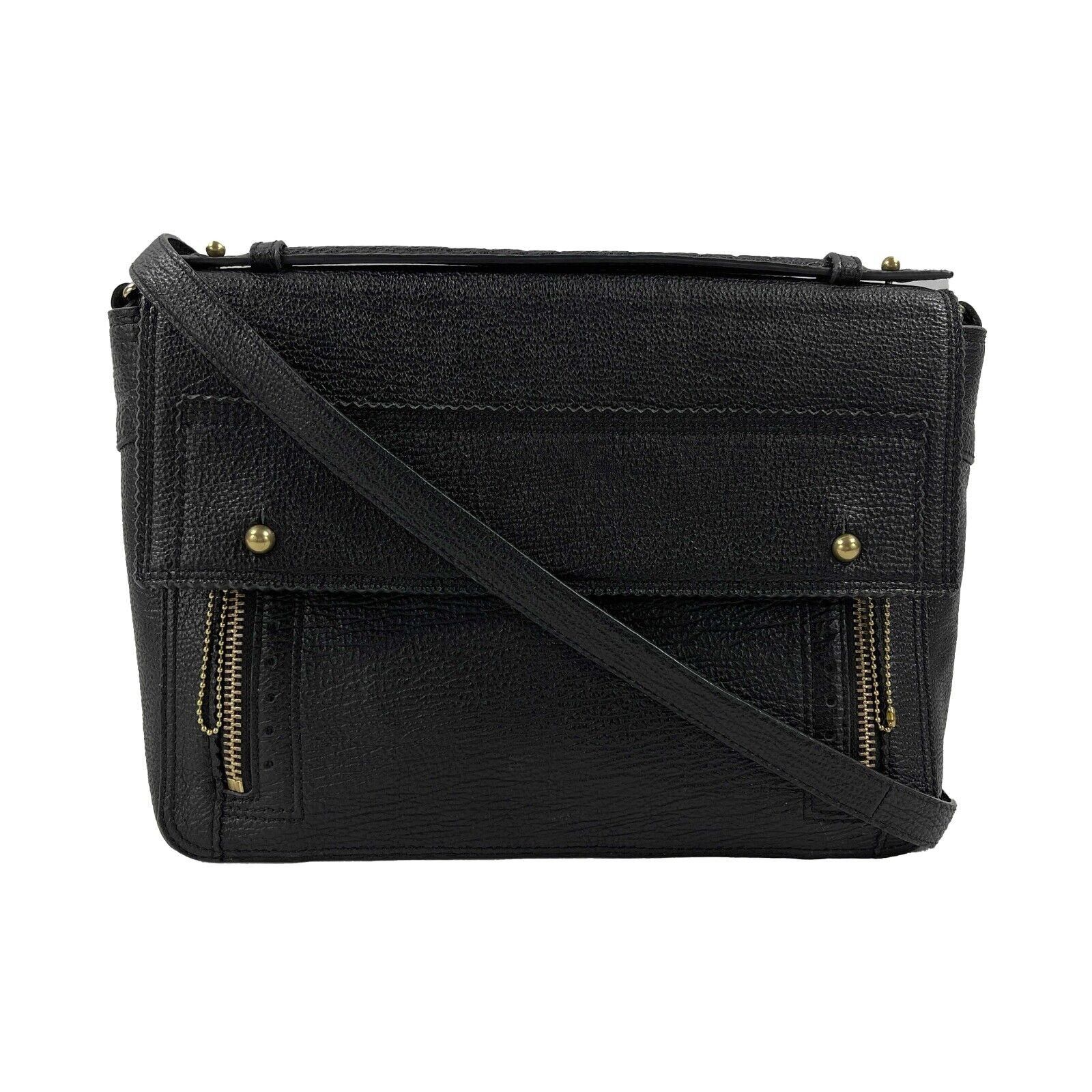 Phillip Lim Grained Leather Black Gold Pashli Messen
