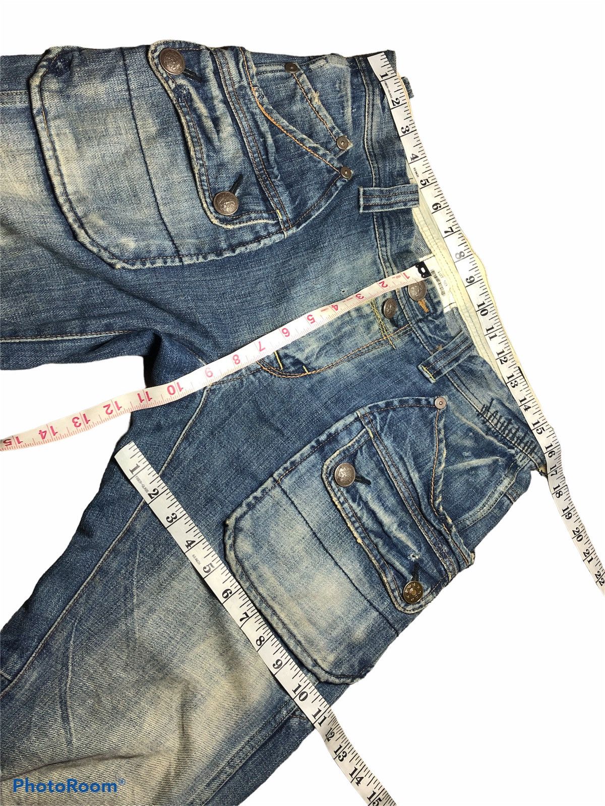 Other RARE⚡️⚡️BARTACK WASHED BLUE MULTIPOCKET DENIM Size US 34 / EU 50 - 6 Thumbnail