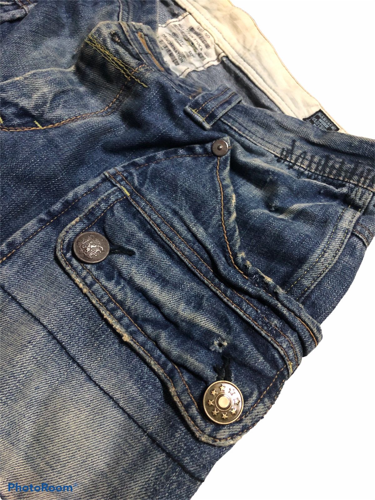 Other RARE⚡️⚡️BARTACK WASHED BLUE MULTIPOCKET DENIM Size US 34 / EU 50 - 3 Thumbnail