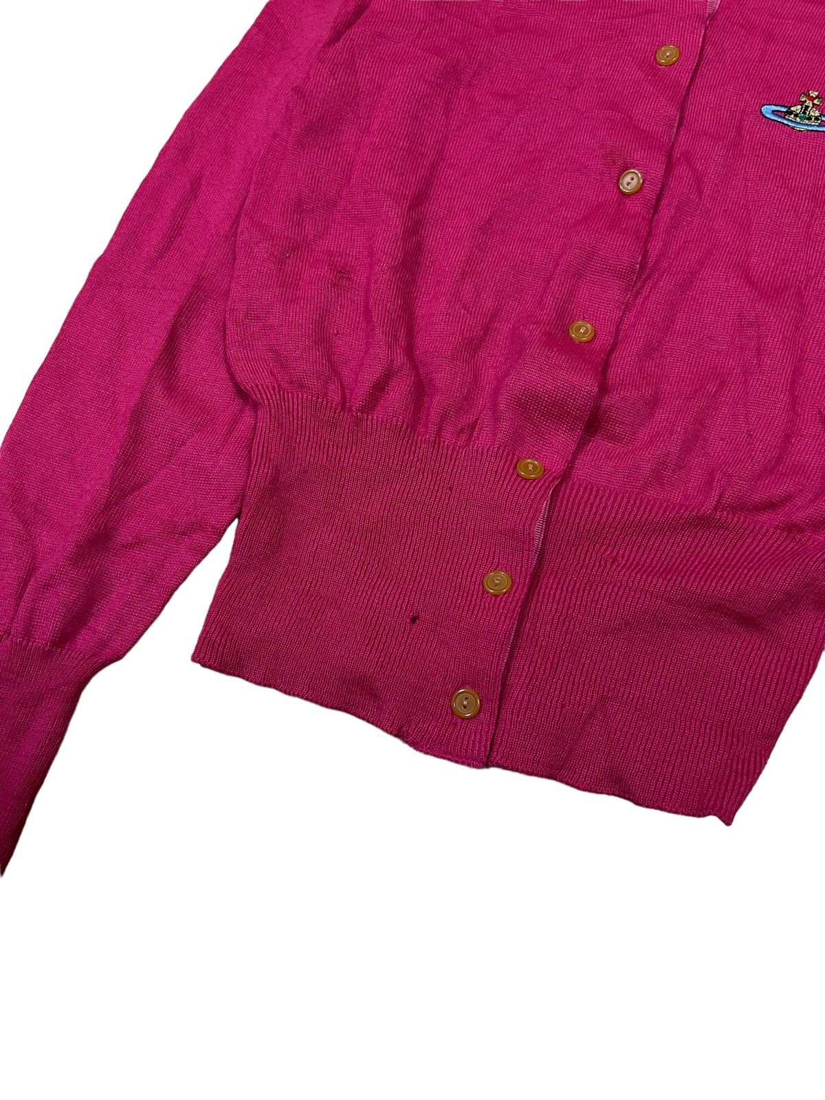Vivienne Westwood GRAIL🔥90s Vivienne Westwood Orb Logo Elongated Arm Cardigan Size US S / EU 44-46 / 1 - 6 Thumbnail