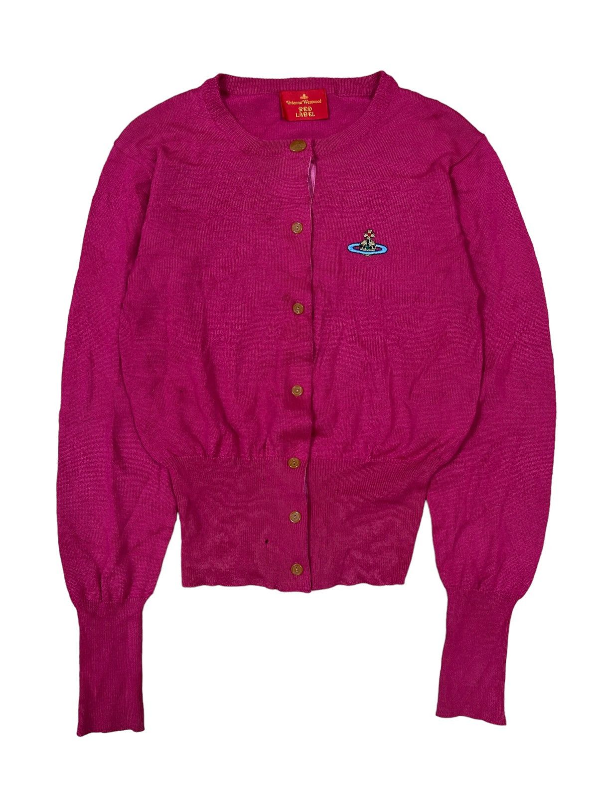 Vivienne Westwood GRAIL🔥90s Vivienne Westwood Orb Logo Elongated Arm Cardigan Size US S / EU 44-46 / 1 - 1 Thumbnail