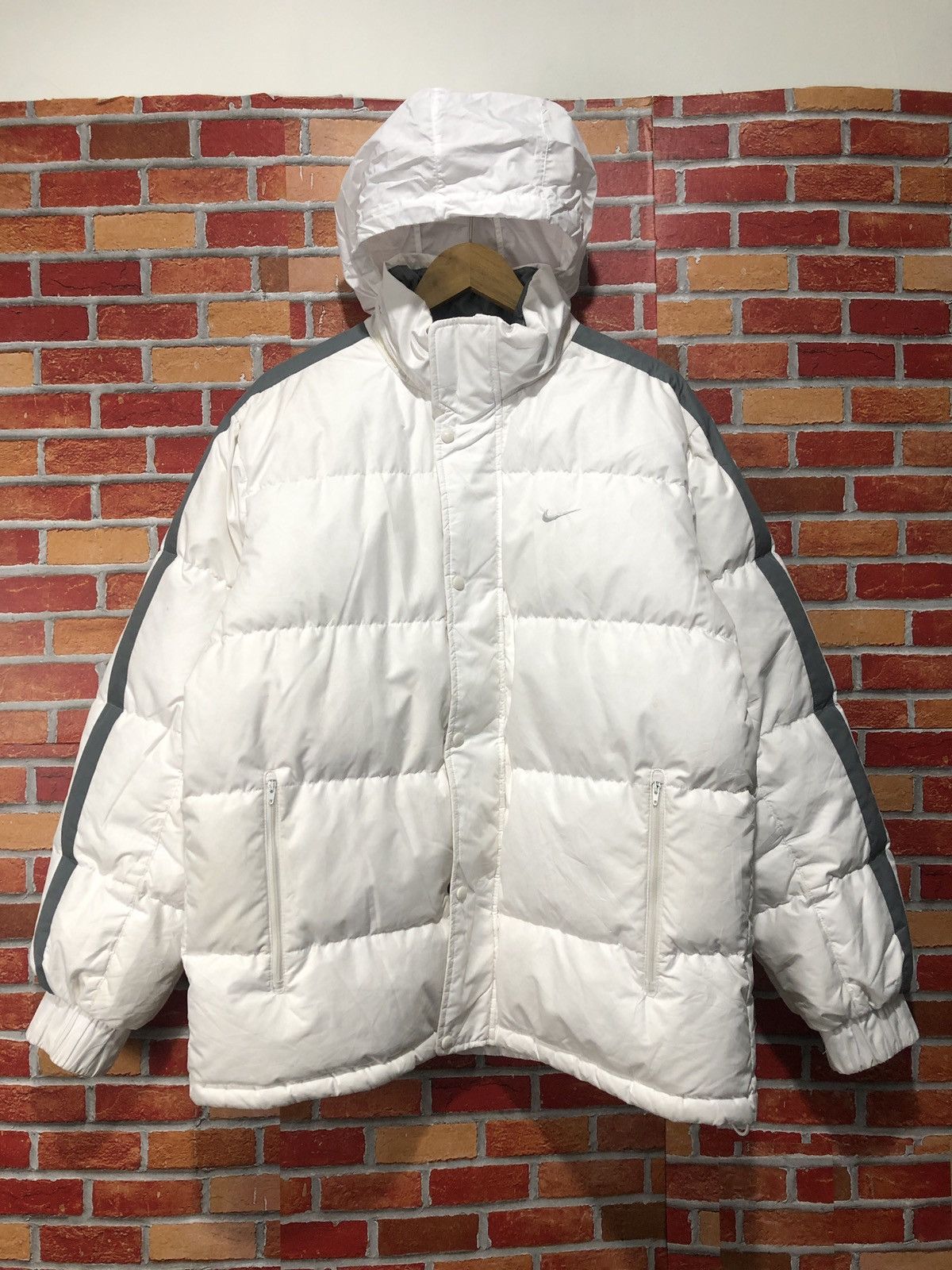 Nike Nike Puffer Down White Jacket Size US L / EU 52-54 / 3 - 1 Thumbnail