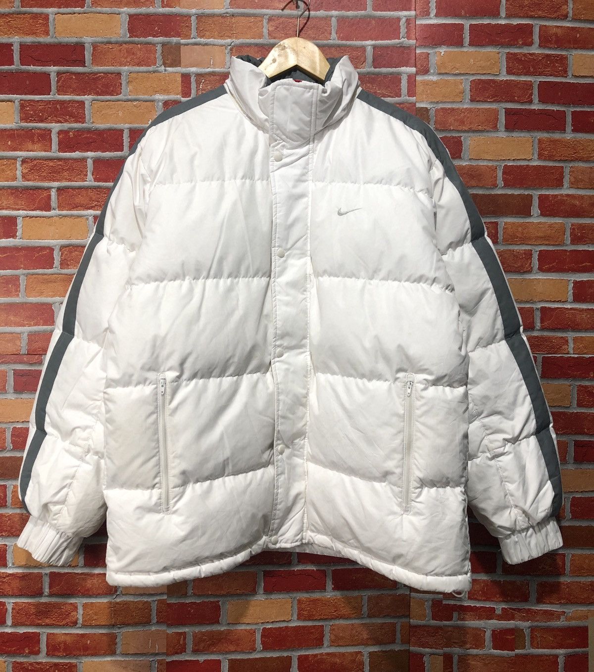 Nike Nike Puffer Down White Jacket Size US L / EU 52-54 / 3 - 2 Thumbnail
