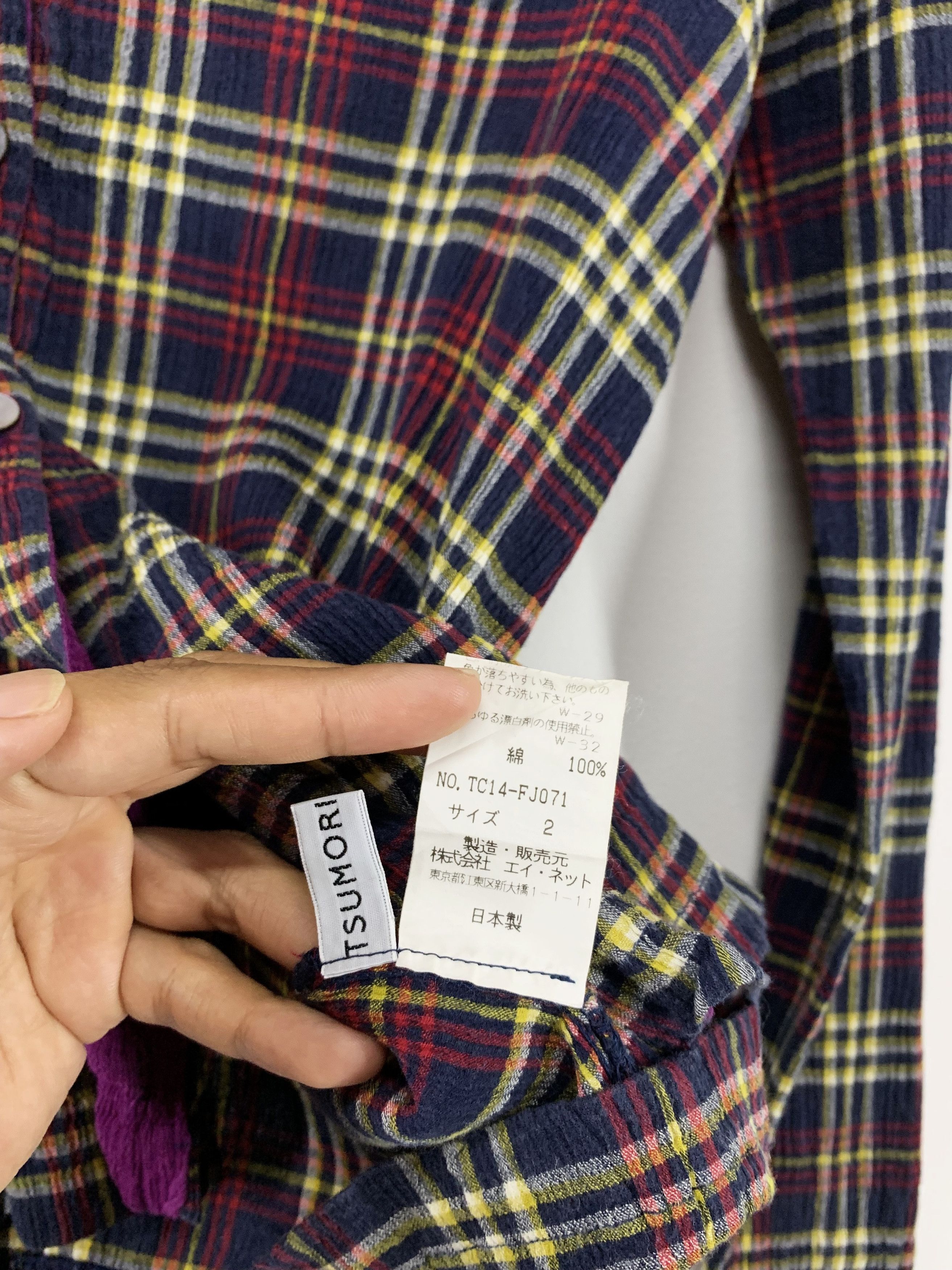 Designer × Issey Miyake × Tsumori Chisato Tsumori chisato pleated checkered button up shirt Size S / US 4 / IT 40 - 6 Thumbnail