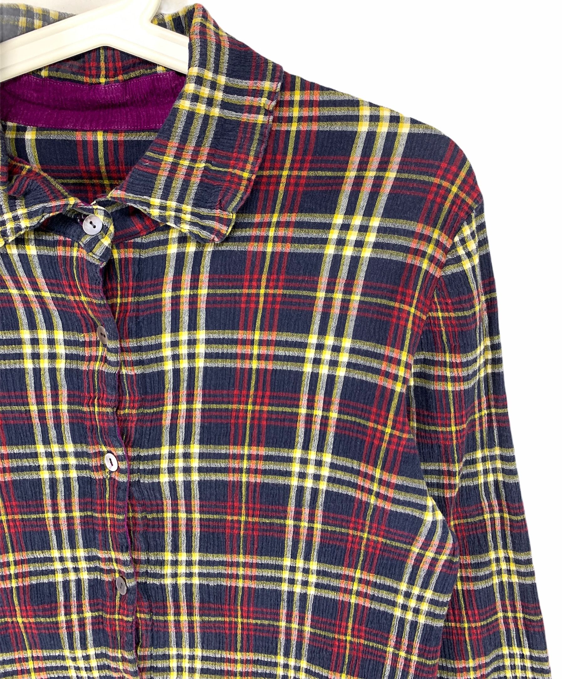 Designer × Issey Miyake × Tsumori Chisato Tsumori chisato pleated checkered button up shirt Size S / US 4 / IT 40 - 3 Thumbnail