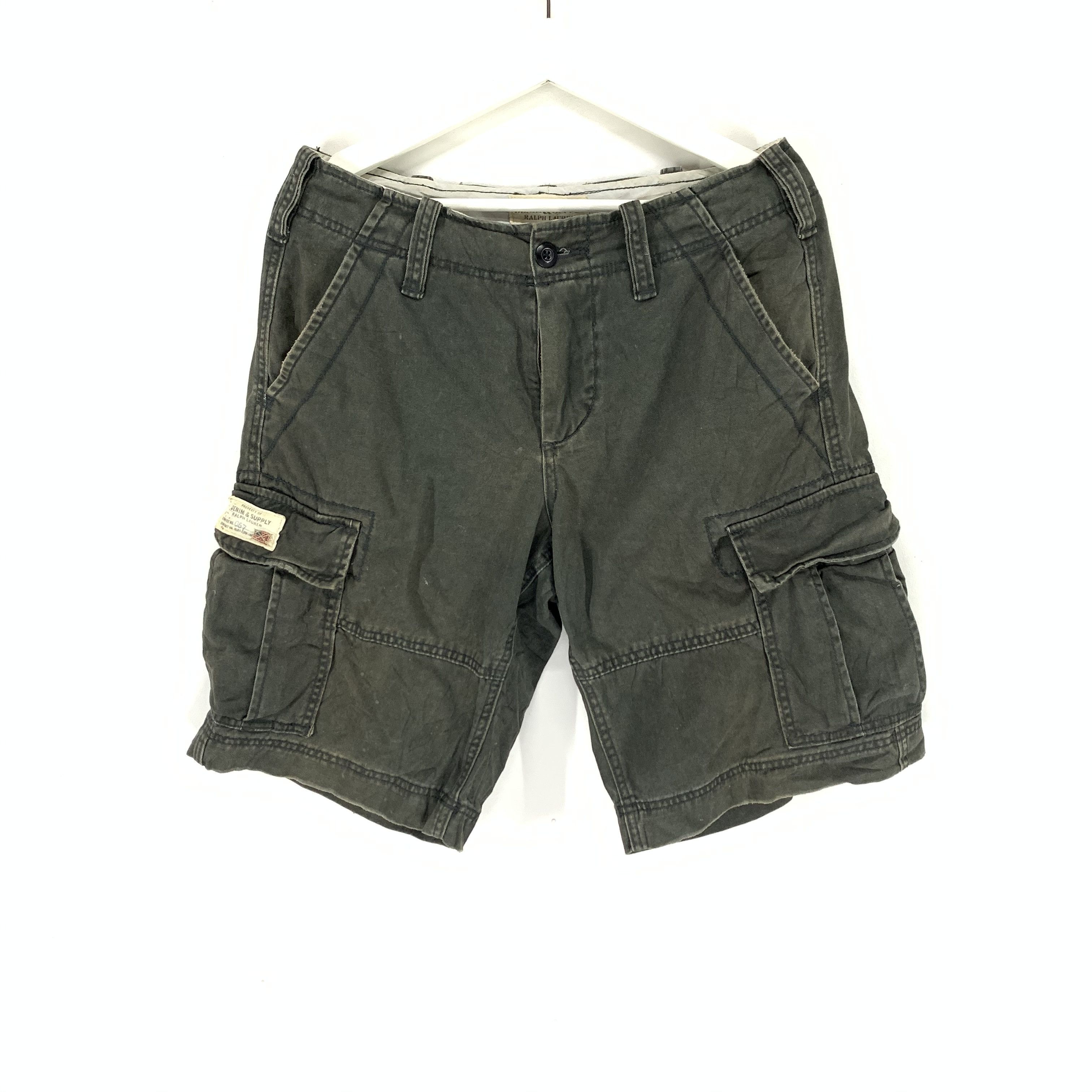 image of Denim And Supply Ralph Lauren x Ralph Lauren Ralph Laurent Tactical Cargo Short Pants in Black (Siz