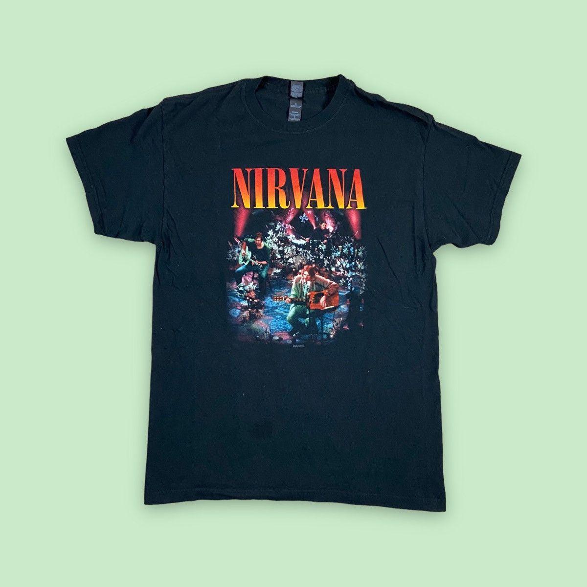 TULTEX NIRVANA Nirvana Band T-shirt, Men's M size cotton black type Vintage Second Hand